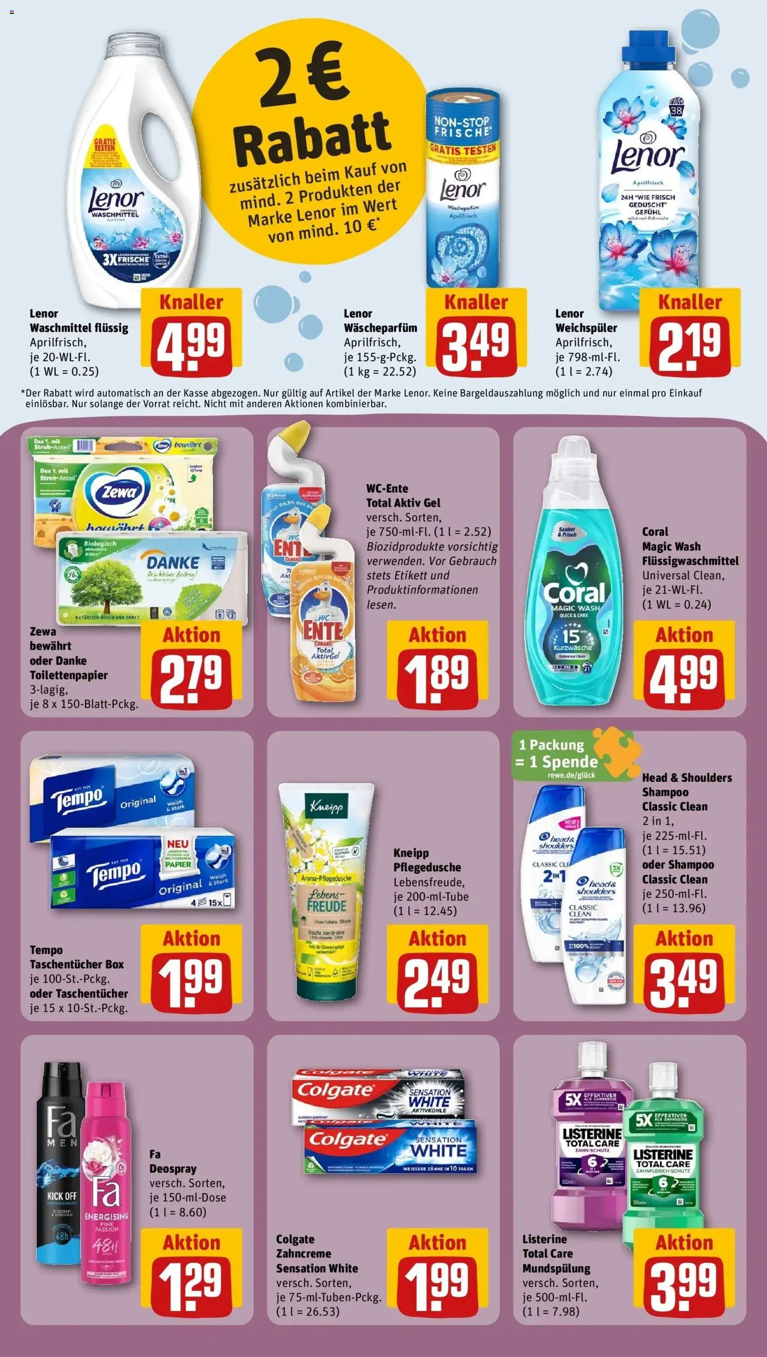 Rewe Prospekt Mettmann	 – gültig ab 27.04.2026 | Seite: 22 | Produkte: Lenor, Waschmittel, Ente, Toilettenpapier