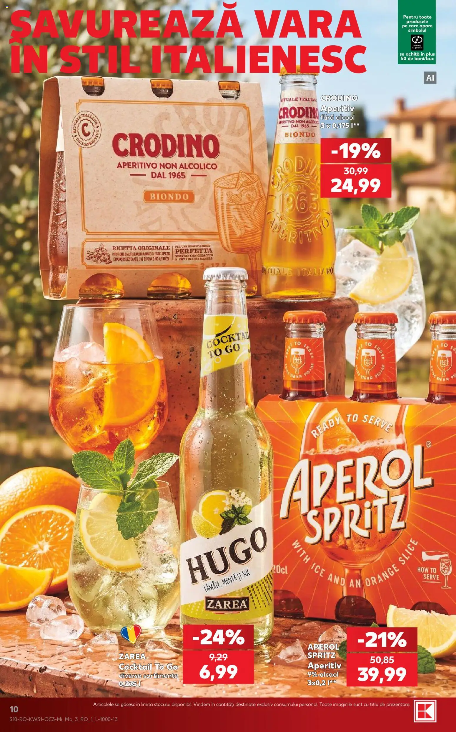 Noul catalog Kaufland – valabil de la 29.07.2026 | Pagină: 10 | Produse: Mere, Cocktail, Aperol