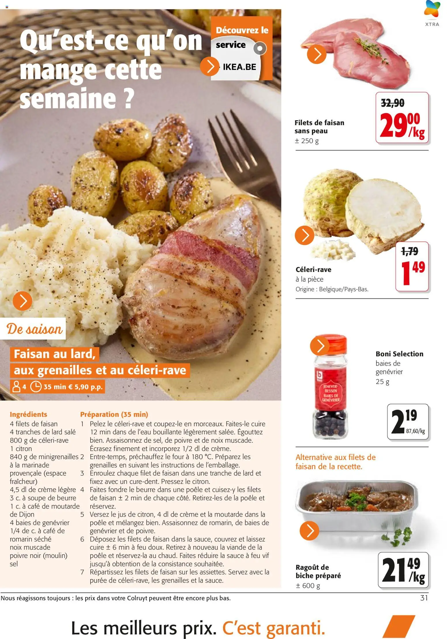 {H1} | Page: 31 | Produits: Citron, Crème légère, Moutarde, Lard