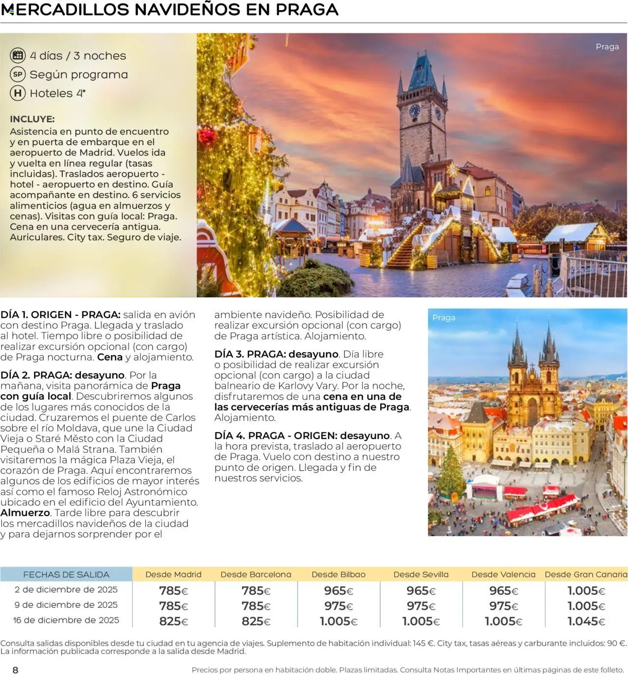 Viajes El Corte Inglés - Club de Vacaciones - Vacaciones Económicas Personalizado │ válido desde el 01/09/2025 | Página: 8 | Productos: Col, Reloj, Agua