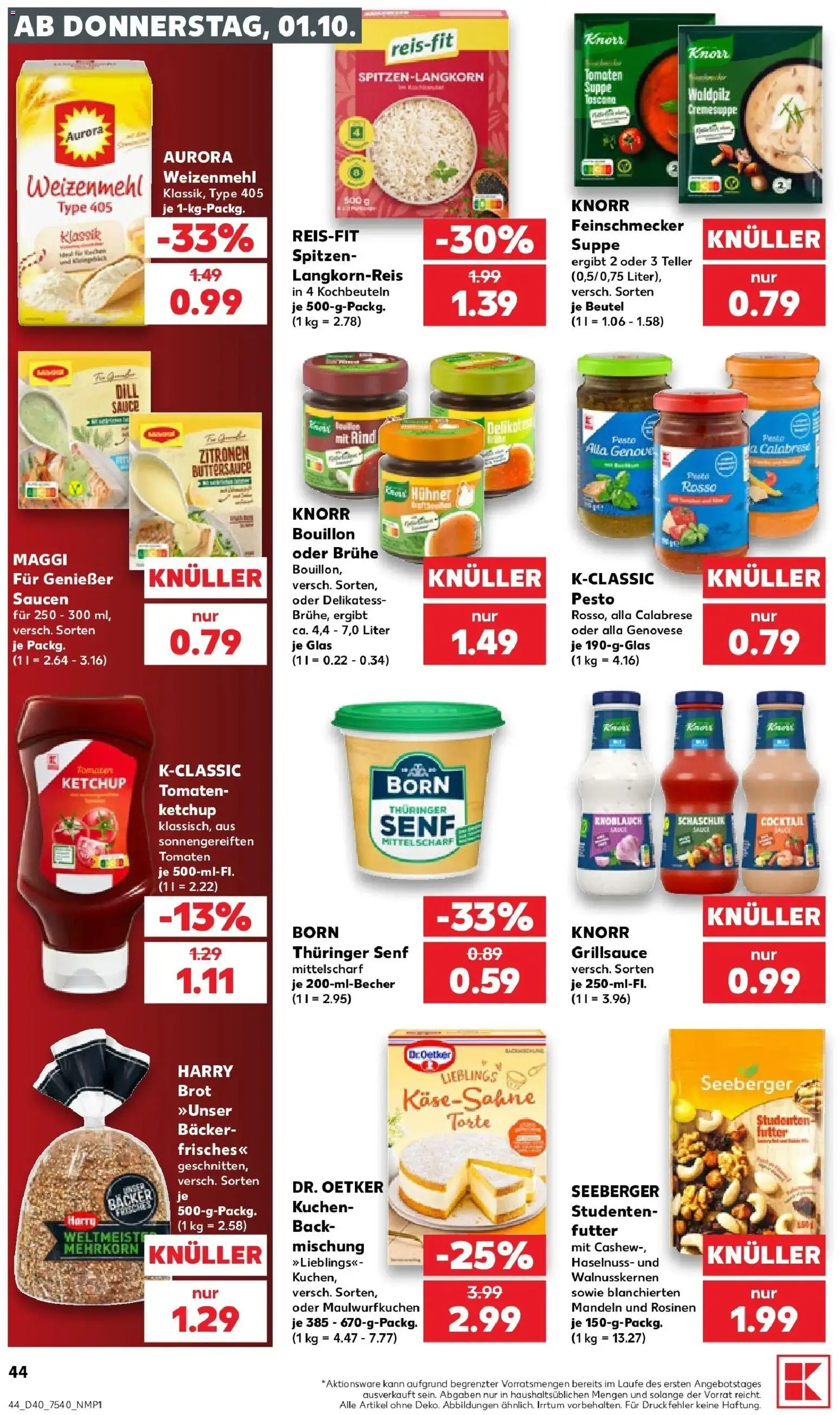Prospekt Kaufland ab 28.09.2026 » Angebote Online zum Blättern | Seite: 54 | Produkte: Brühe, Rosinen, Dill, Ketchup