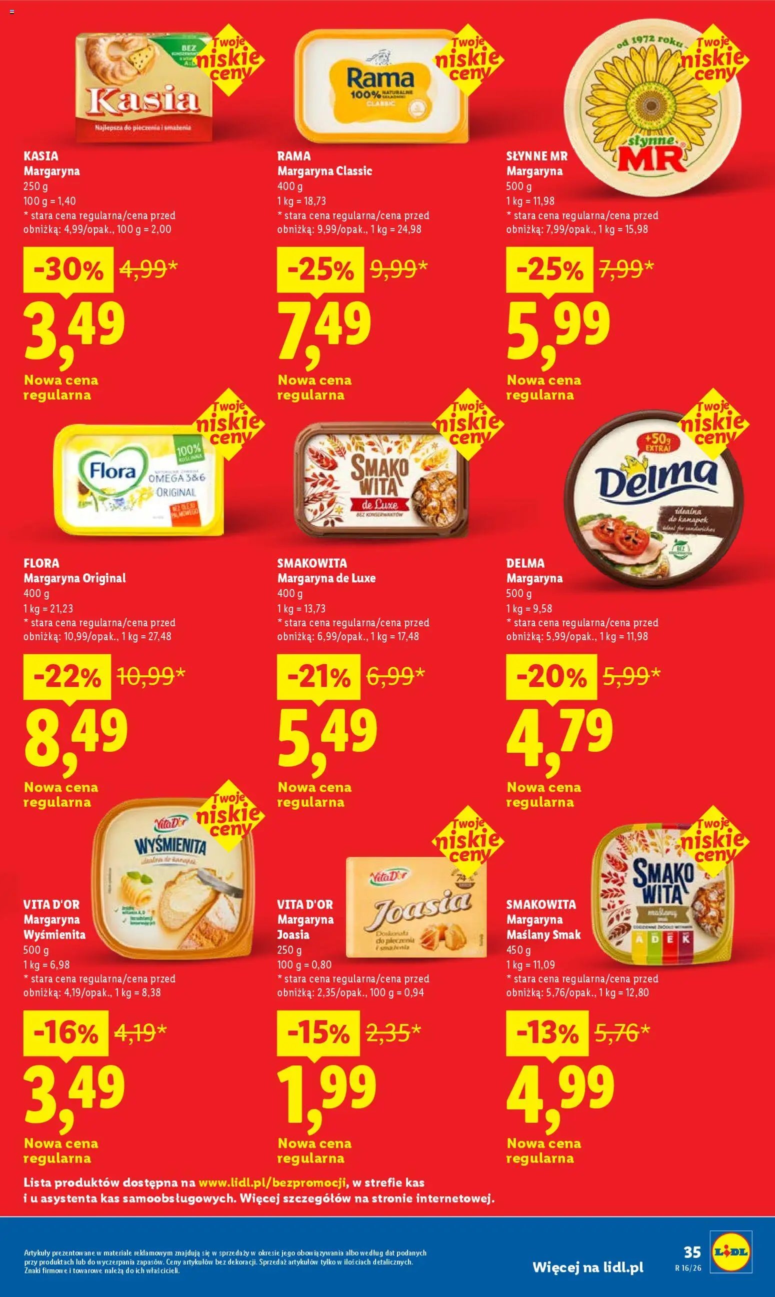Lidl Polsko leták od 16.04.2026 | Strana: 35 | Produkty: Rama, Omega, Flora