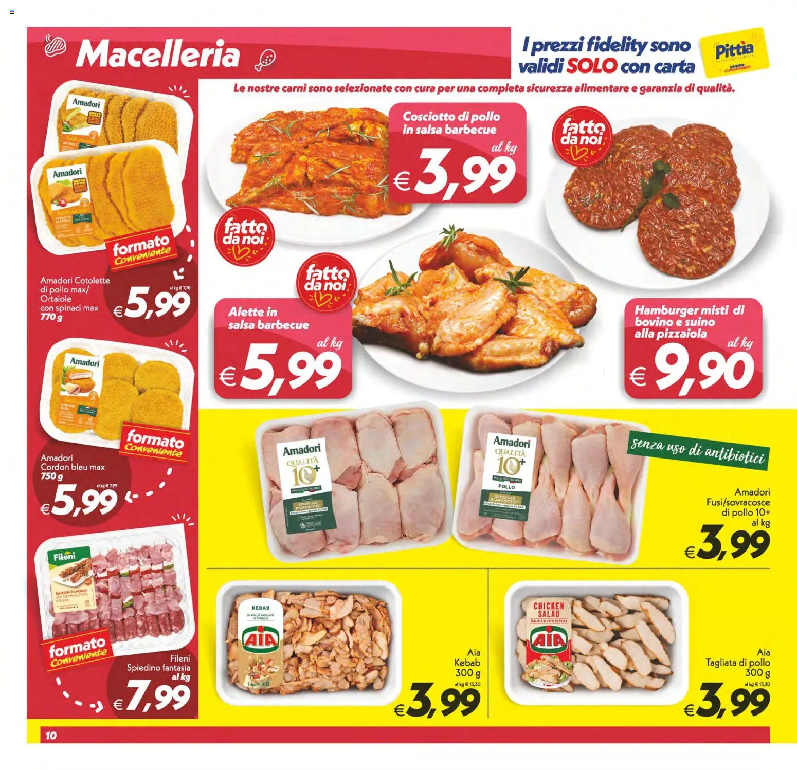 Volantino SuperConveniente del 11/08/2026 | Pagina: 10 | Prodotti: Salsa, Barbecue, Cotolette di pollo, Spiedini
