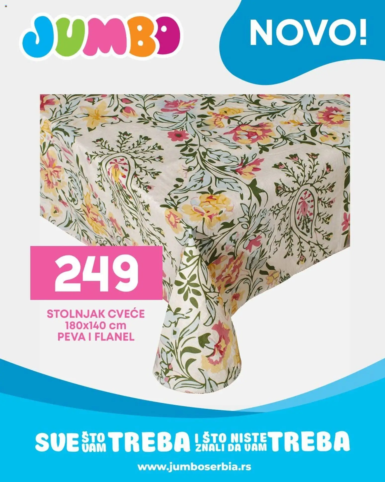 JUMBO katalog - važi od 08.06.2026 | Strana: 1 | Proizvode: Sto, Stolnjak, Cvece