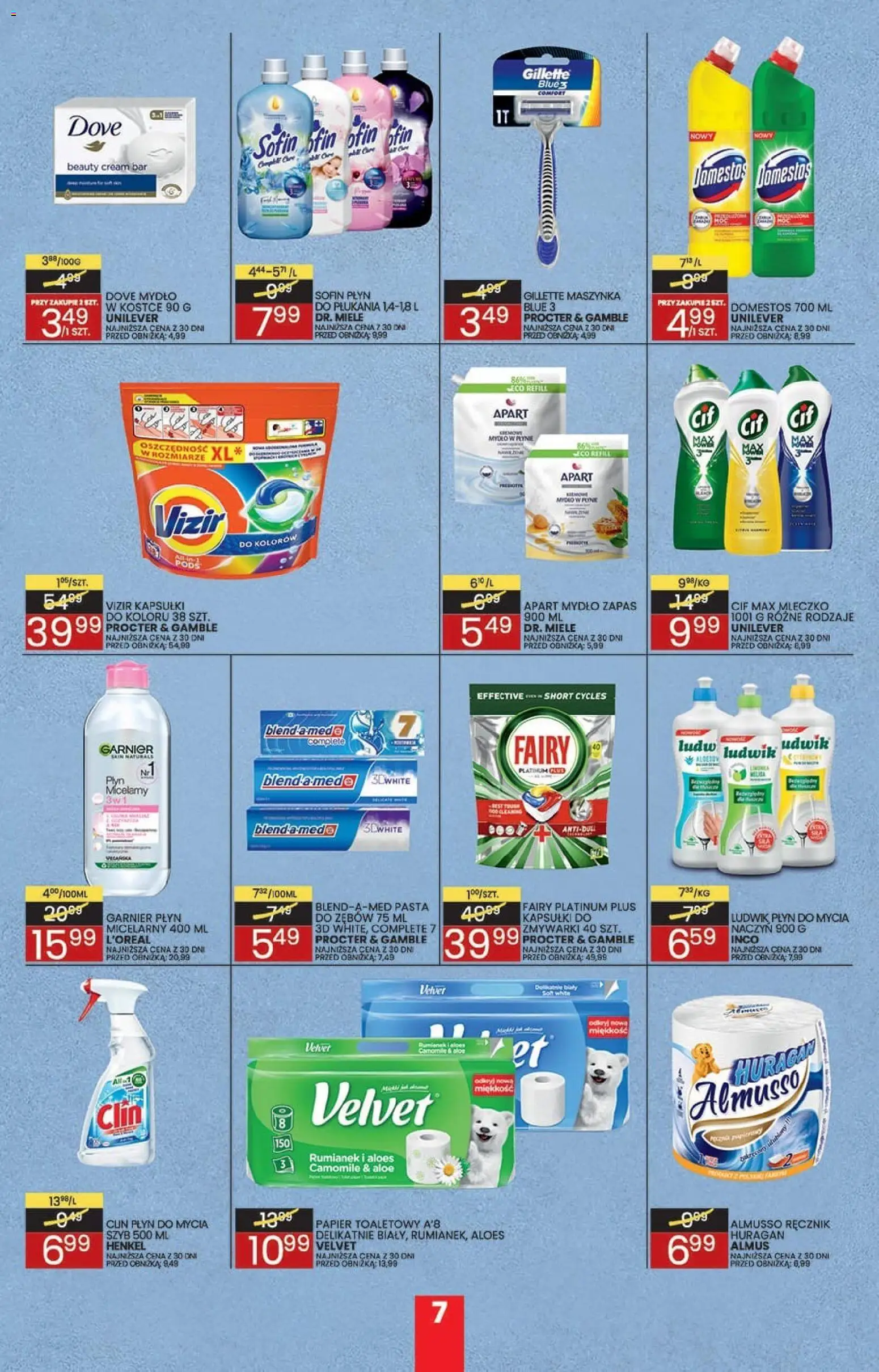 Wafelek gazetka od 05.10.2026 | Strona: 7 | Produkty: Garnier, Domestos, Fairy, Mydło