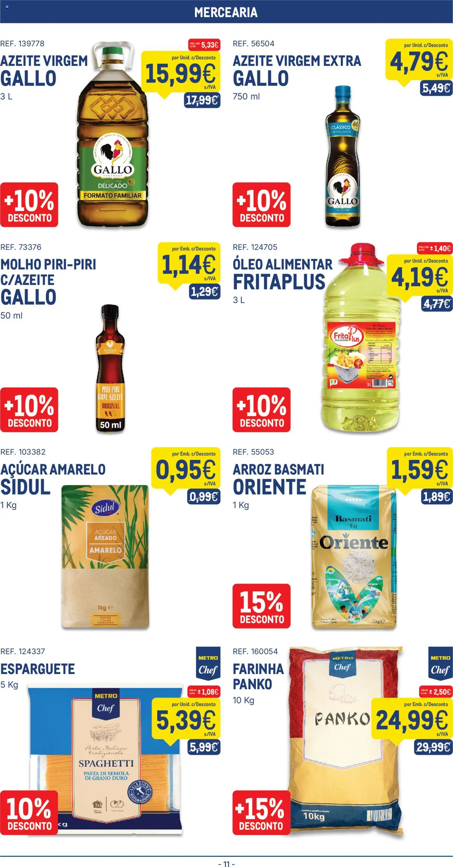 Makro folheto │ válido de 06/10/2026 | Página: 11 | Produtos: Azeite, Mercearia, Sêmola, Farinha