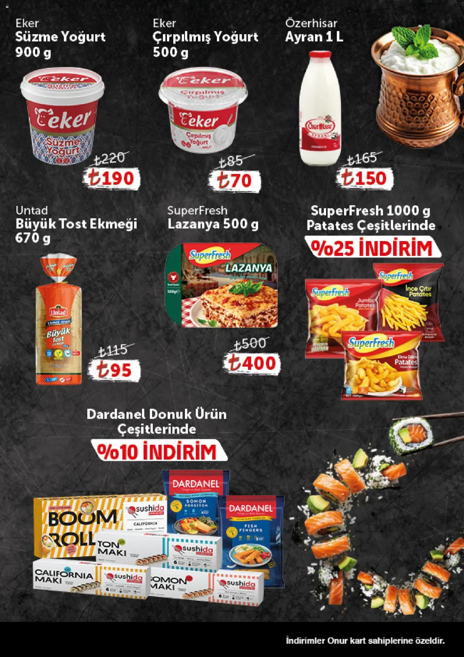 Onur Market - Katalog Gurme - 29 Eylül 2026 tarihinden itibaren geçerlidir | Sayfa: 5 | Ürünler: Yoğurt, Patates