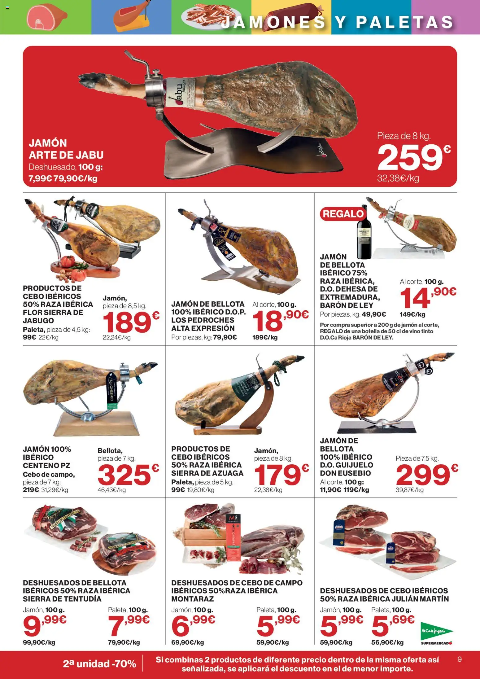 El Corte Inglés ofertas │ válido desde el 24/09/2026 | Página: 9 | Productos: Vino tinto, Jamón, Vino
