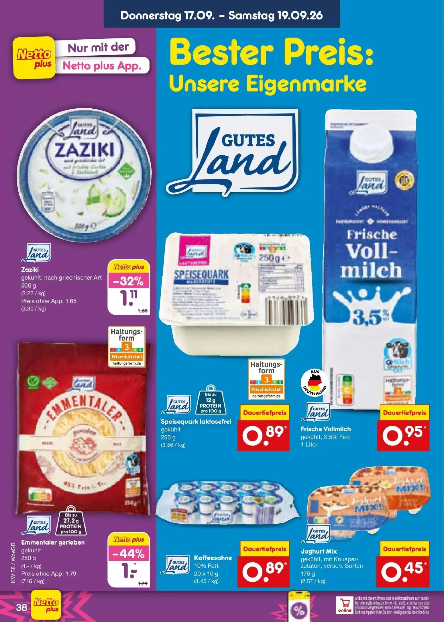 Netto Marken-Discount Prospekt Leonberg – gültig ab 14.09.2026 | Seite: 52 | Produkte: Milch, Joghurt, Speisequark