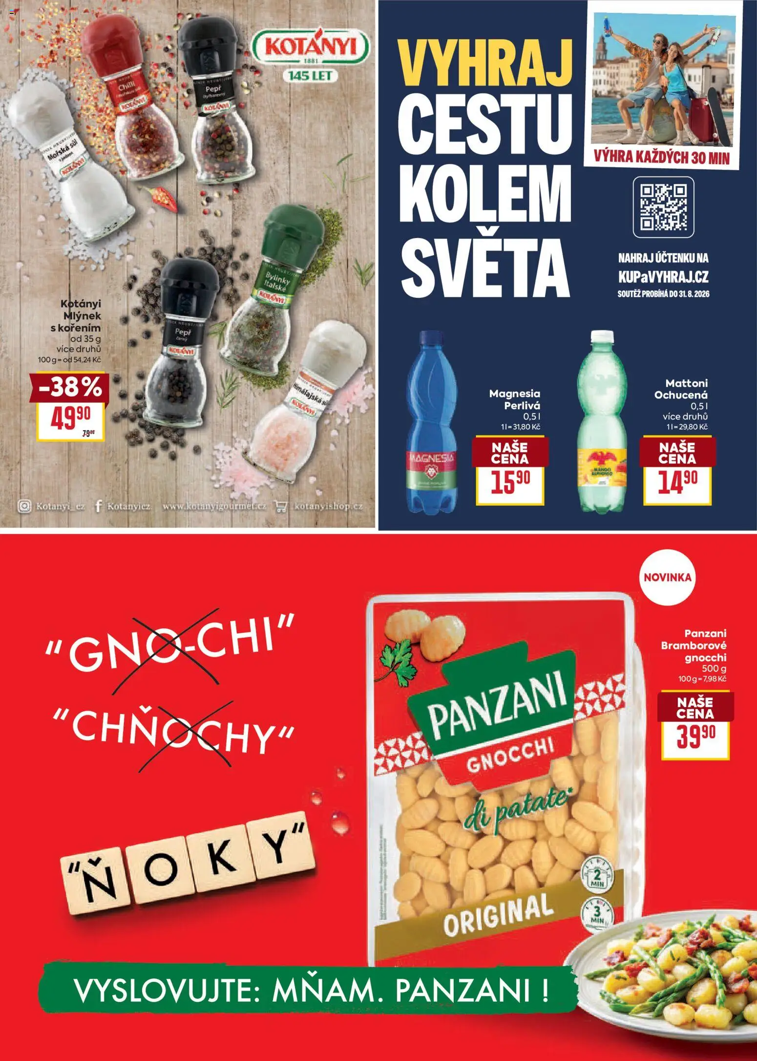 Billa leták - Vaše oblíbené značky od 12.08.2026 | Strana: 18 | Produkty: Magnesia, Bylinky, Chilli, Gnocchi