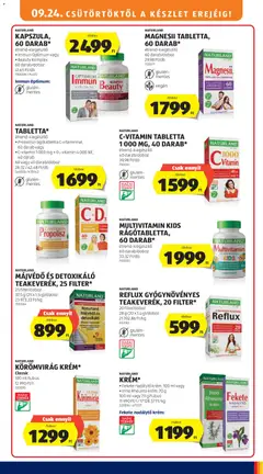 Aldi akciós újság - amely érvényes a következő dátumtól: 2026.09.24. | Oldal: 19 | Termékek: D3-vitamin, Krém, Gyógynövények, Tea