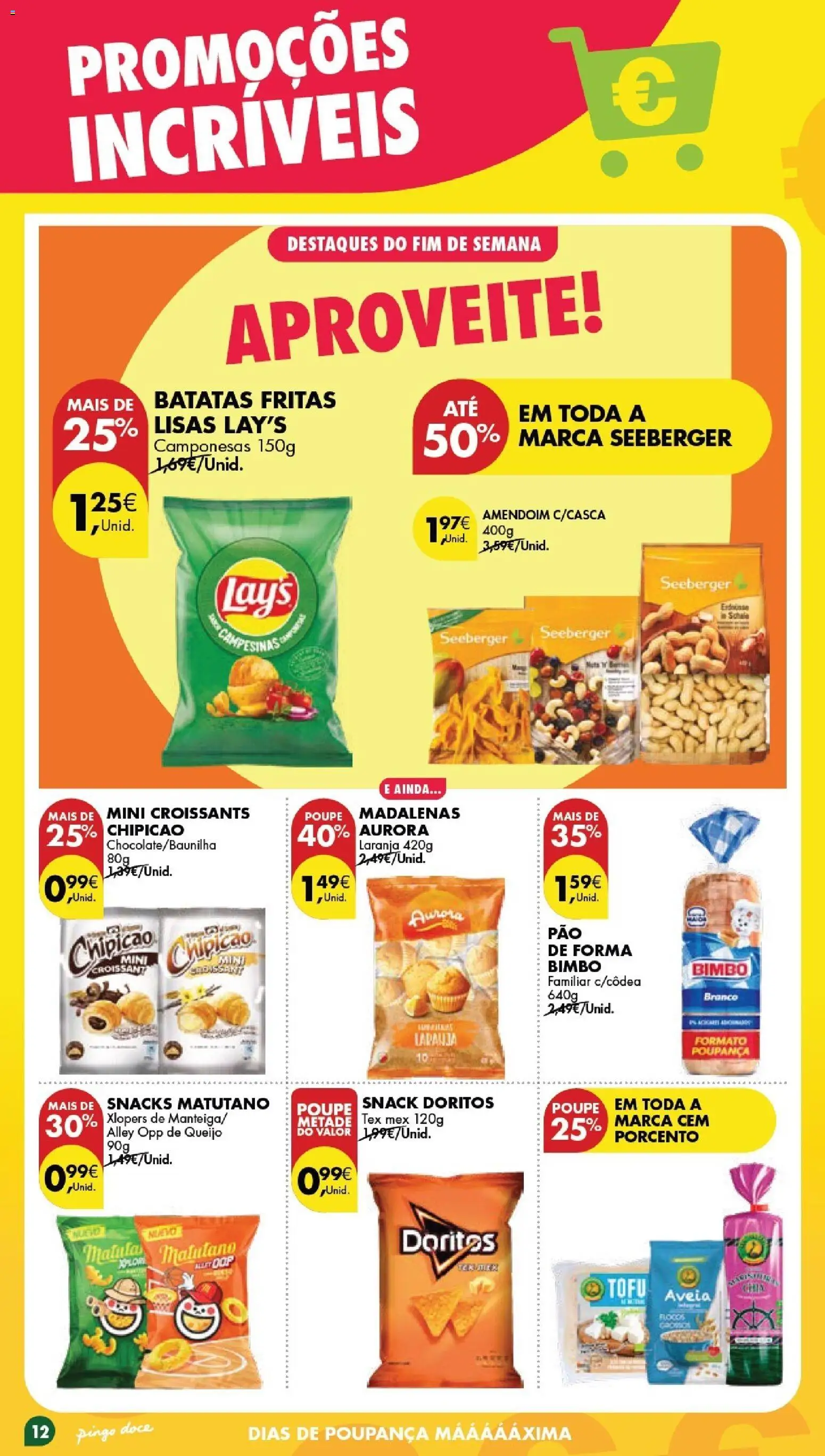 Pingo Doce Poupe este Fim de Semana │ válido de 01.05.2026 | Página: 12 | Produtos: Aveia, Queijo, Batatas fritas, Flocos