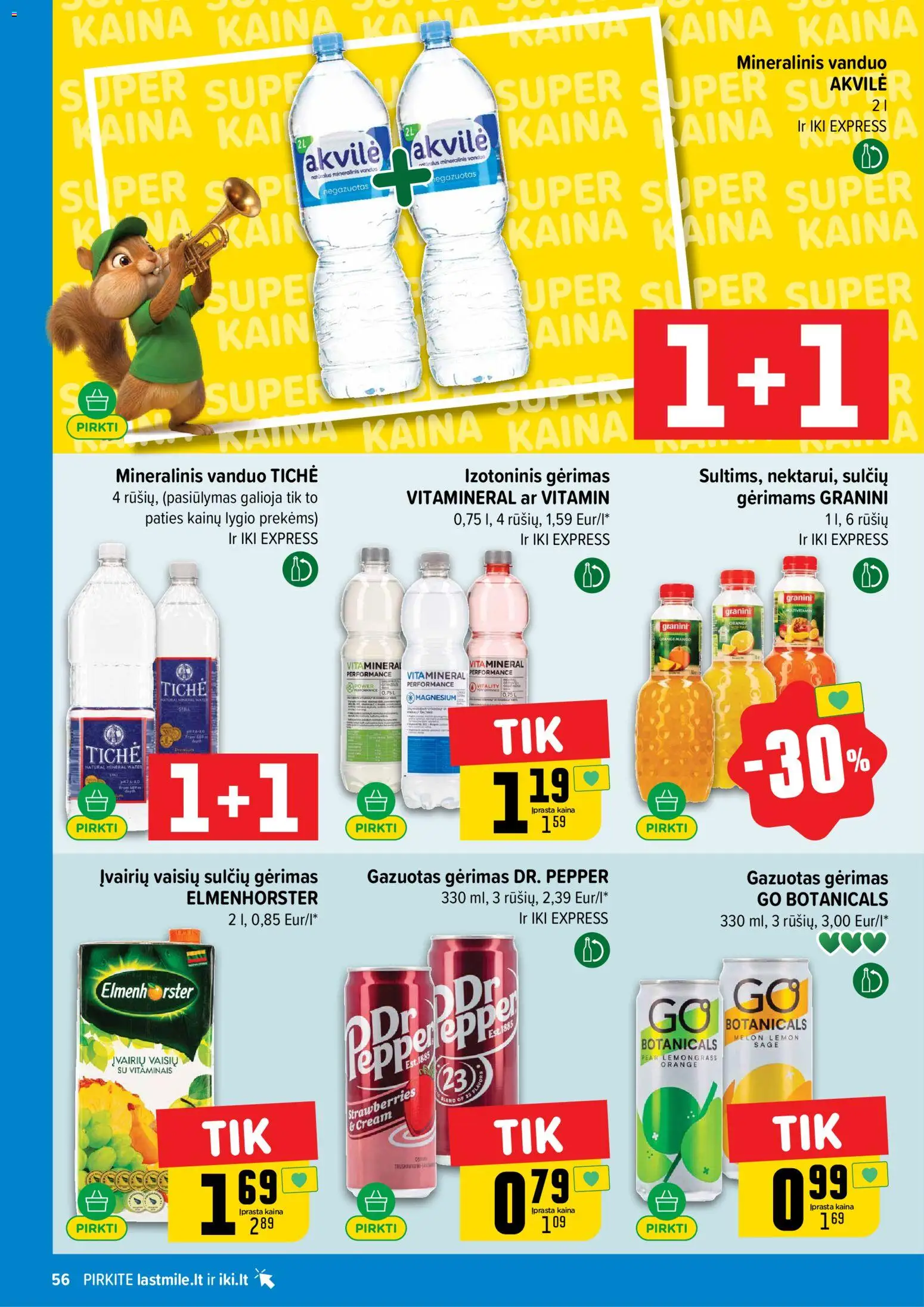 IKI akcijos nuo 2026.09.07 | Puslapis: 56 | Prekių: Vanduo, Mineralinis vanduo