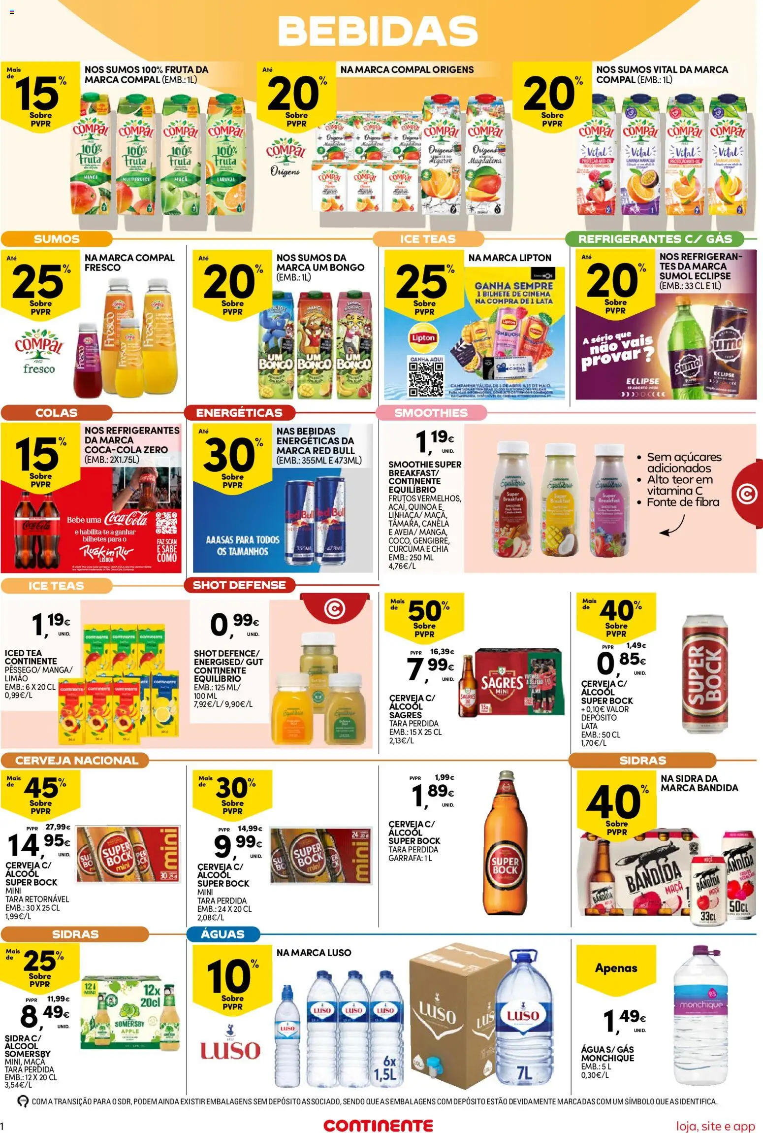 Continente Semanal Continente Bom Dia │ válido de 05.05.2026 | Página: 18 | Produtos: Quinoa, Maça, Coca-cola, Soda