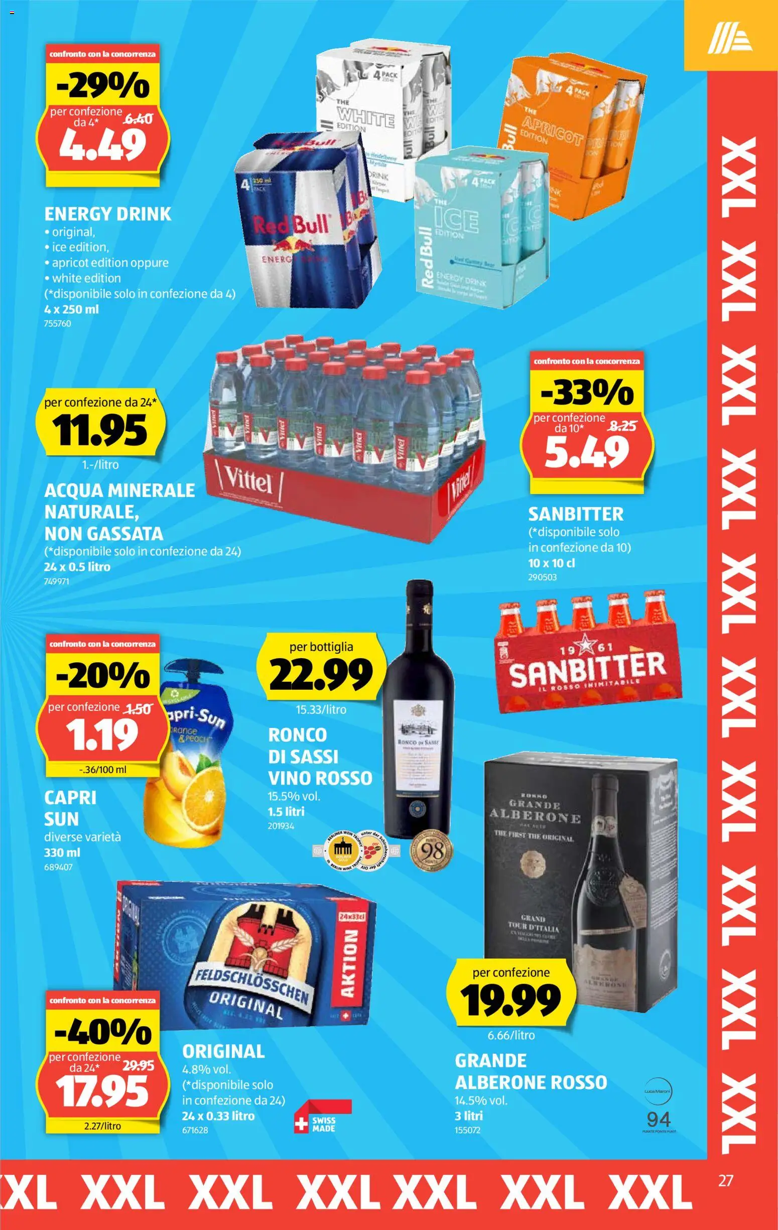 Aldi aktionen IT – gültig ab 01.10.2026 | Seite: 27 | Produkte: Red bull, Wein