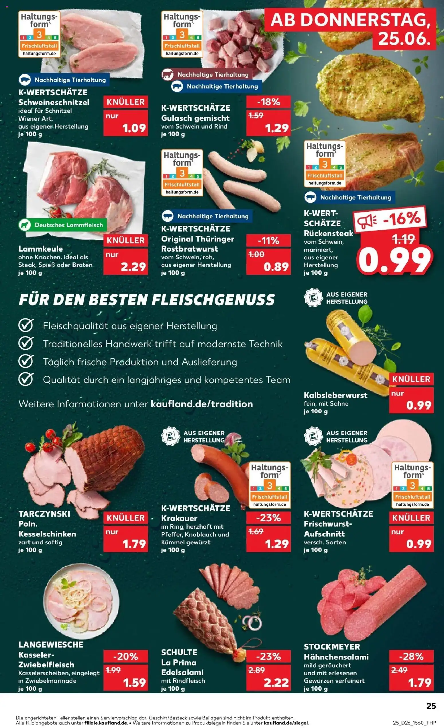 Kaufland Prospekt Paderborn – gültig ab 22.06.2026 | Seite: 34 | Produkte: Bratwurst, Schnitzel, Knoblauch, Steak