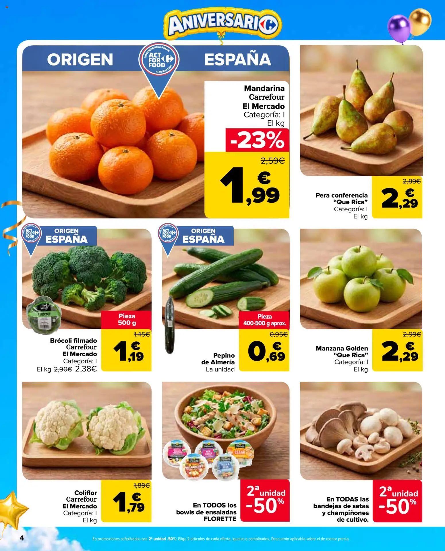 Carrefour Market folleto │ válido desde el 13/10/2026 | Página: 4 | Productos: Pepino, Coliflor, Manzana, Brócoli