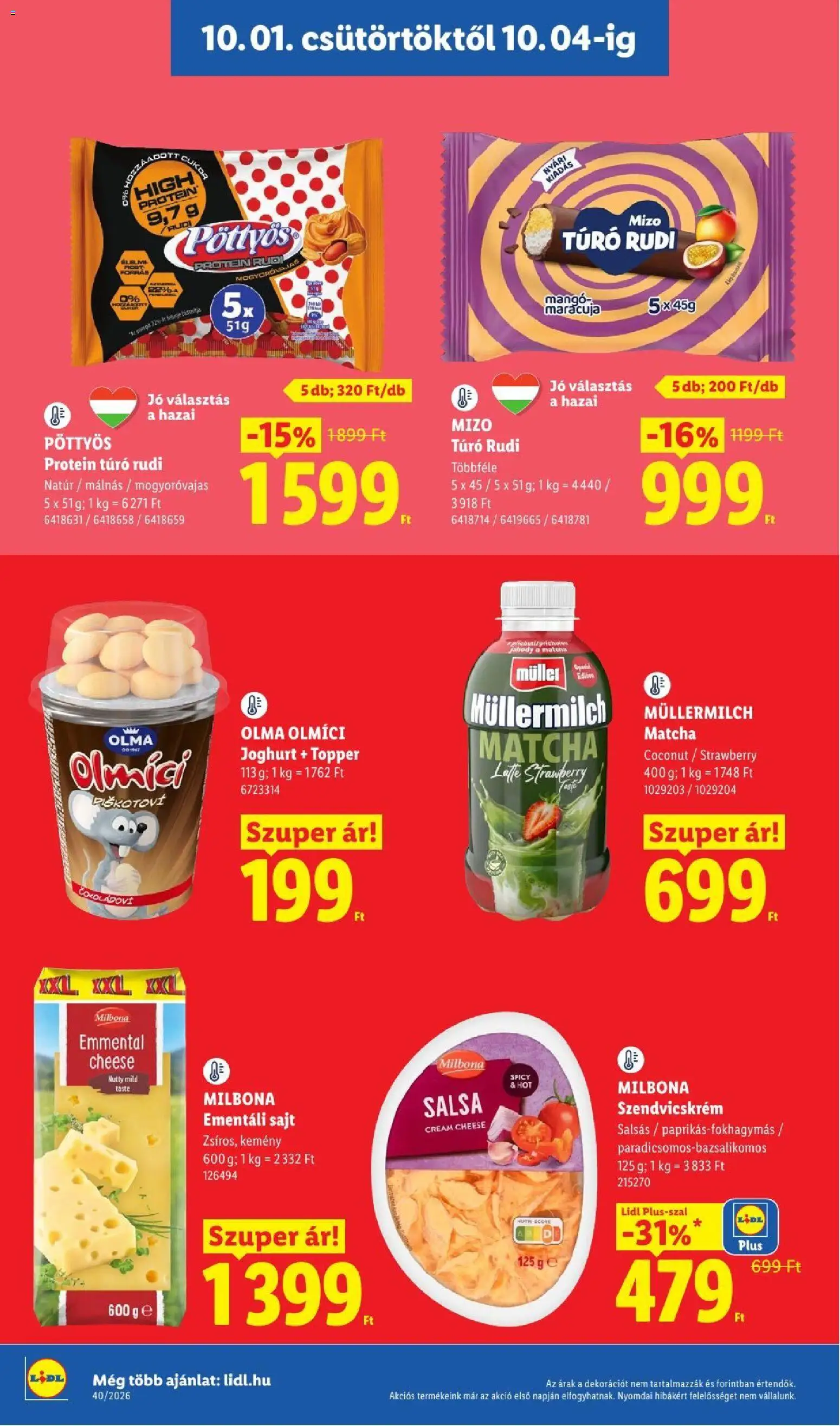 Lidl akciós ujság - amely érvényes a következő dátumtól: 2026.10.01. | Oldal: 10