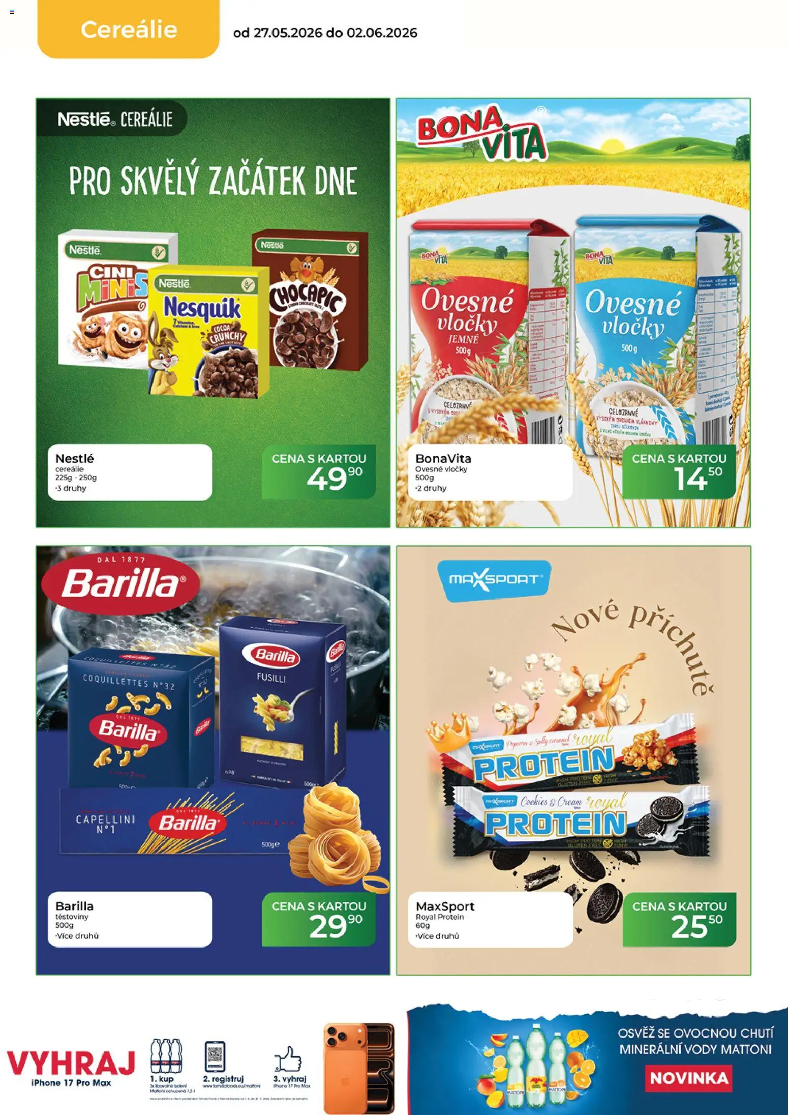 Tamda Foods leták od 27.05.2026 | Strana: 26 | Produkty: Těstoviny, Cereálie, Nesquik, Chocapic