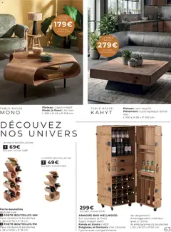 Cocktail Scandinave - Prévisualisation de Cocktail Scandinave catalogue Spécial canapés valide à partir de 21/10/2026 | Page: 63 | Produits: Plateau, Poignées, Table basse, Tiroirs