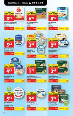 Pogląd oferty "Ser pleśniowy Camembert Delikate, 200 g, Ser pleśniowy Camembert Delikate, 200 g" - ważna od 06.07.2026 | Strona: 38 | Produkty: Halloumi, Ser pleśniowy, Ser, Ser cheddar