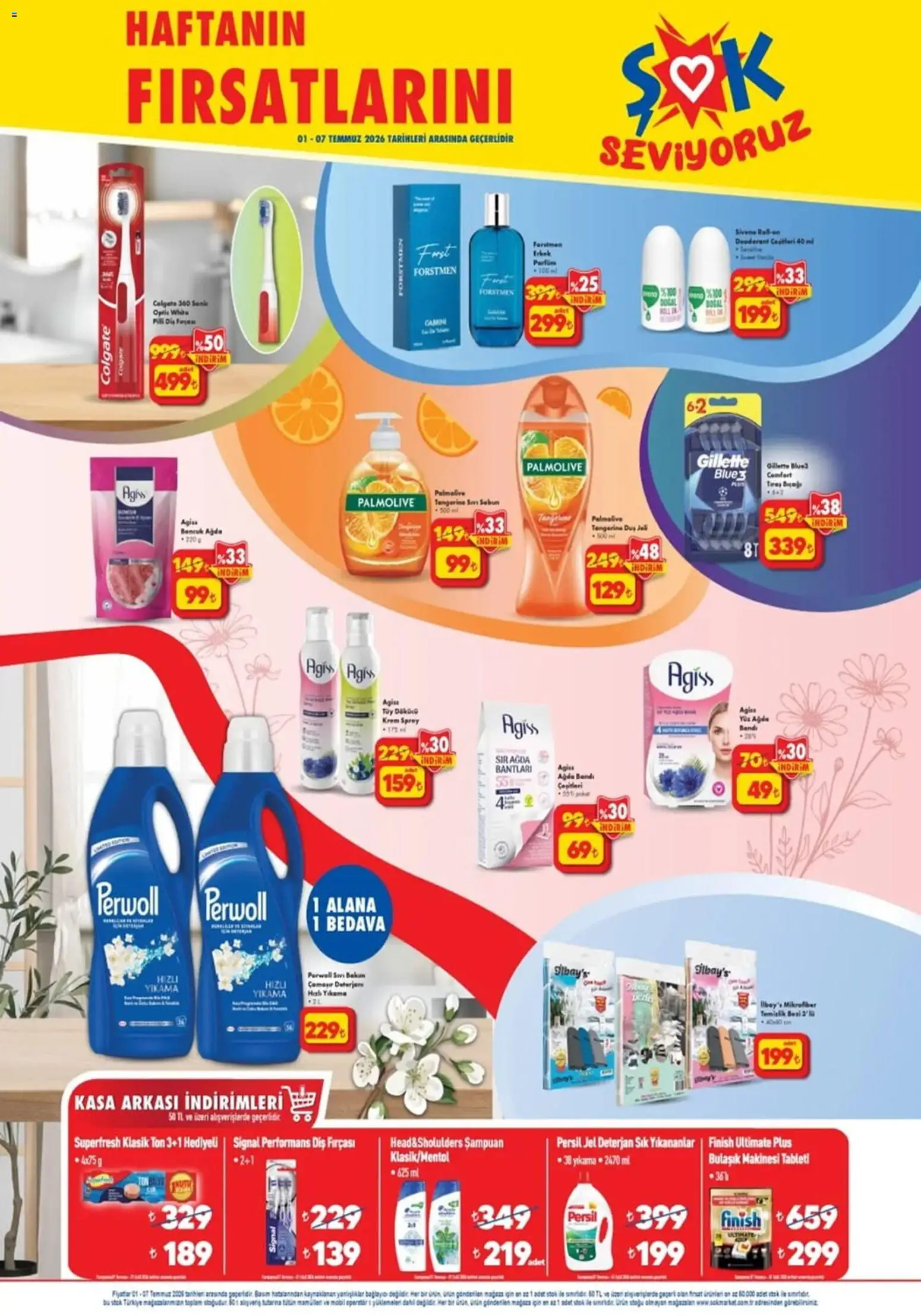 Şok Market Katalog - 01 Temmuz 2026 tarihinden itibaren geçerlidir | Sayfa: 6 | Ürünler: Duş, Deodorant, Diş fırçası, Bulaşık makinesi