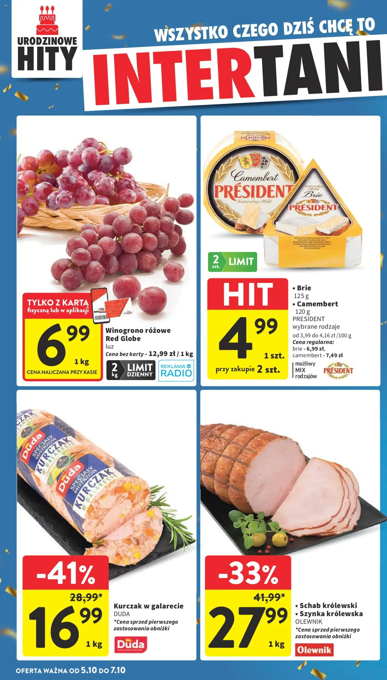 Intermarche gazetka od 01.10.2026 | Strona: 46 | Produkty: Karta, Kurczak, Specjały, Camembert