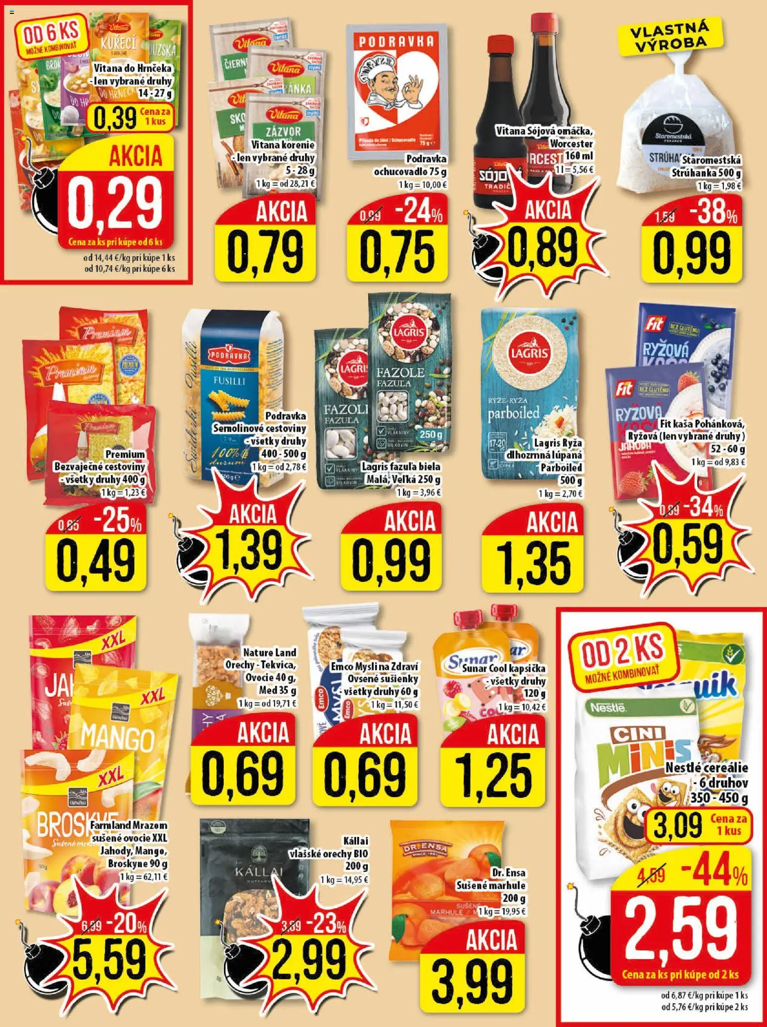 Nové Klas akcie – leták je platný od 23.03.2026 | Strana: 16 | Produkty: Zázvor, Med, Marhule, Broskyne