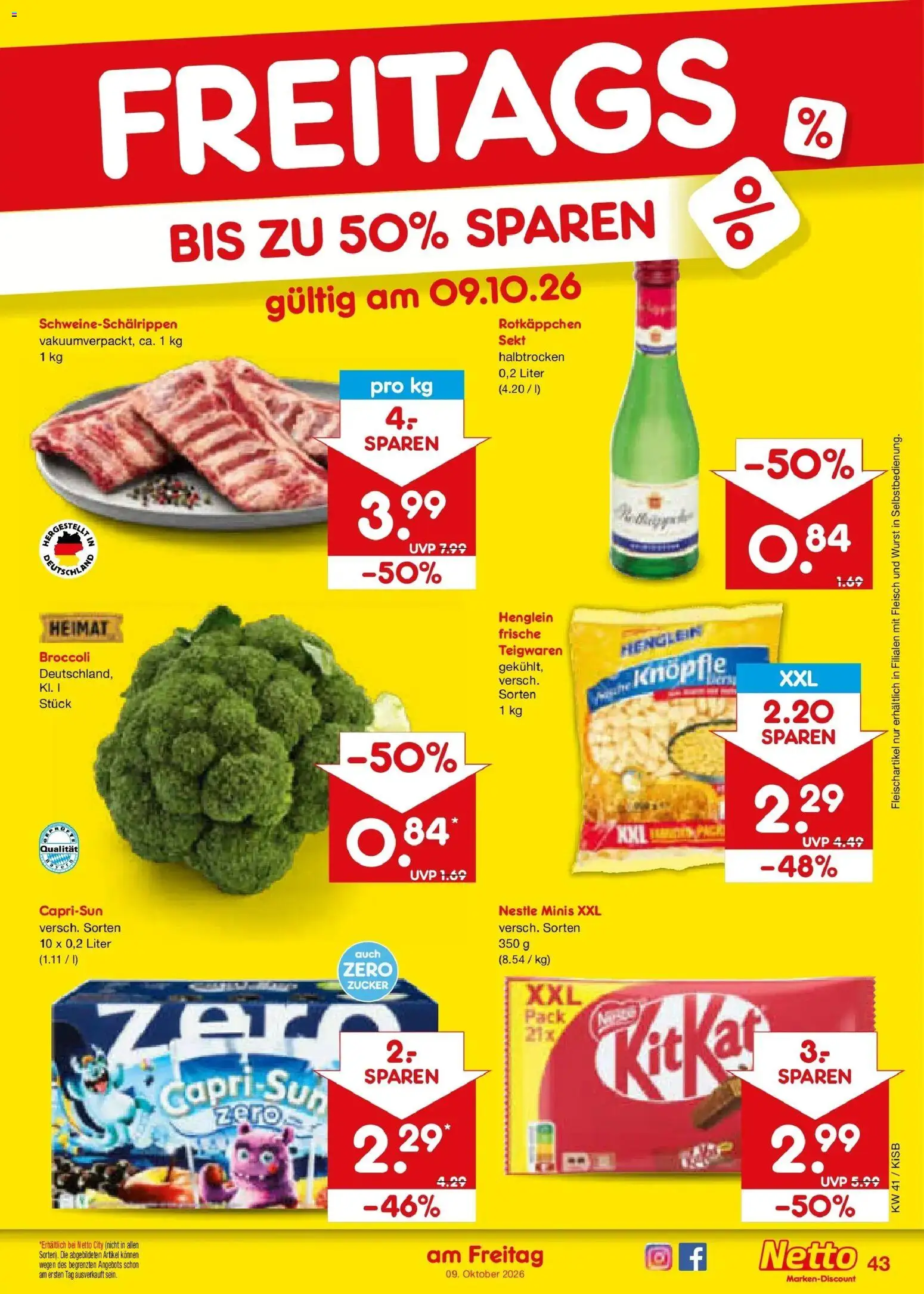 Netto Marken-Discount Prospekt Nürnberg – gültig ab 05.10.2026 | Seite: 55 | Produkte: Capri sun, Zucker, Wurst, Fleisch