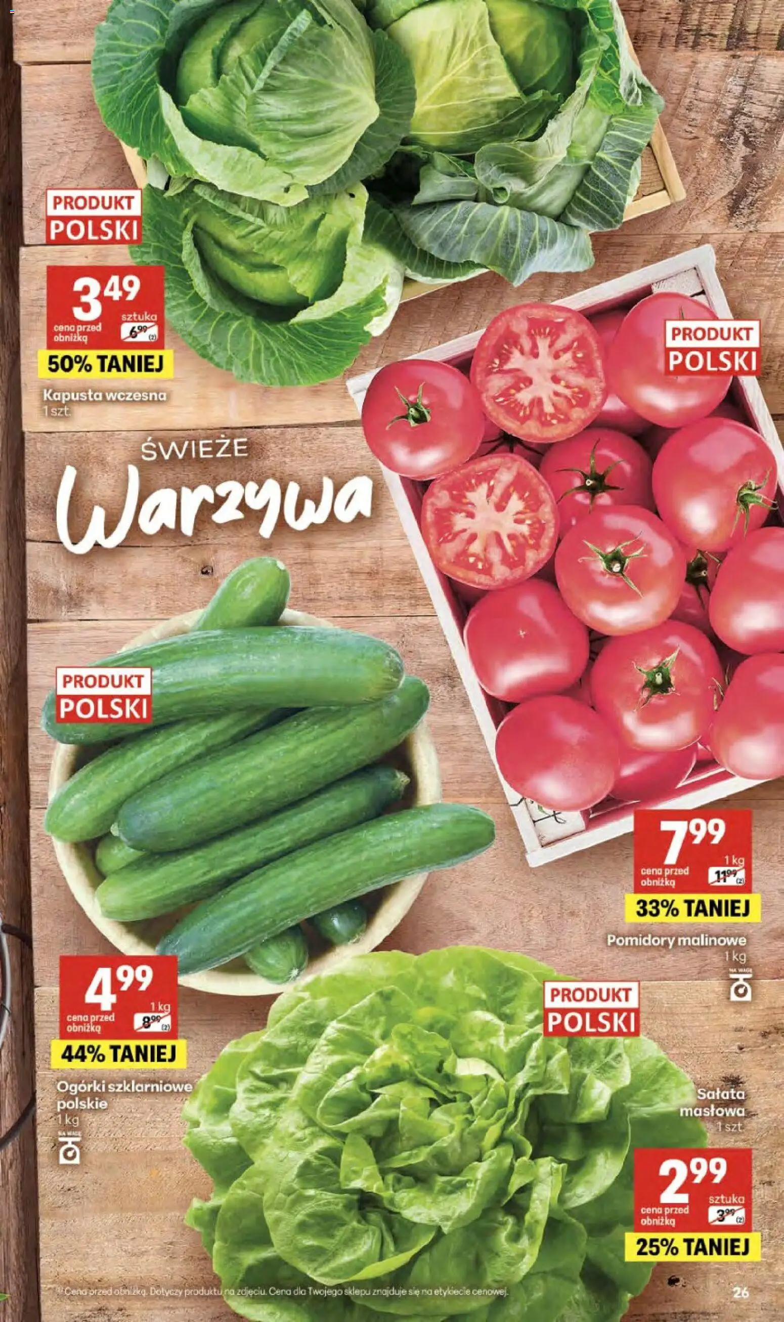 Delikatesy Centrum gazetka - Sklepy Własne od 03.06.2026 | Strona: 26 | Produkty: Kapusta, Pomidory malinowe, Pomidory, Warzywa