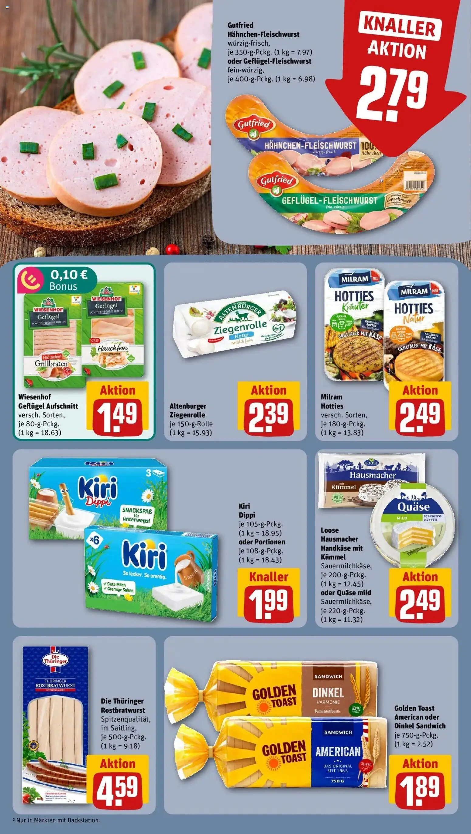 REWE Prospekt ab 03.08.2026 zum Blättern » Angebote | Seite: 8 | Produkte: Hahnchen, Milch, Käse, Sahne