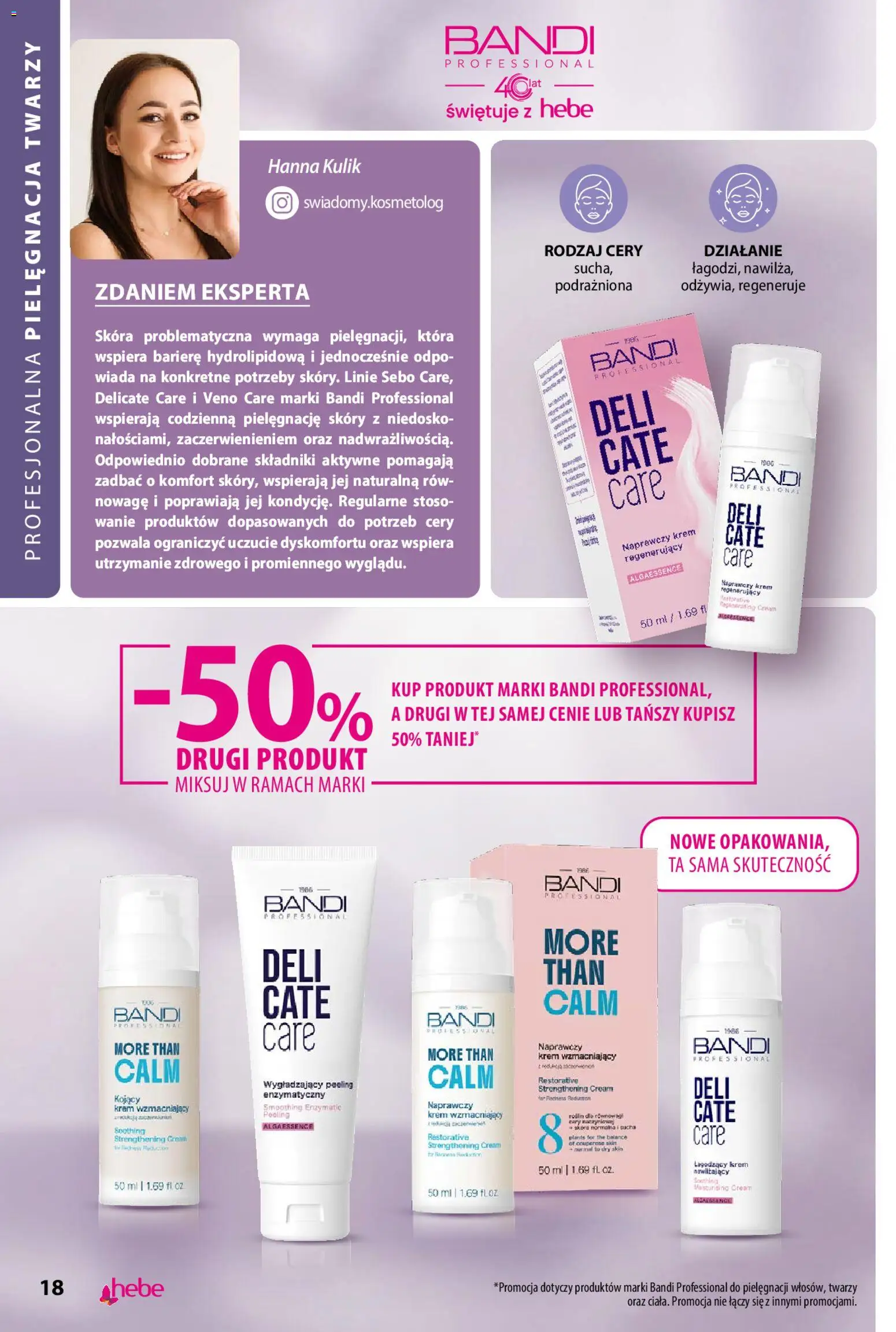Hebe gazetka - Katalog od 04.08.2026 | Strona: 18 | Produkty: Peeling, Krem