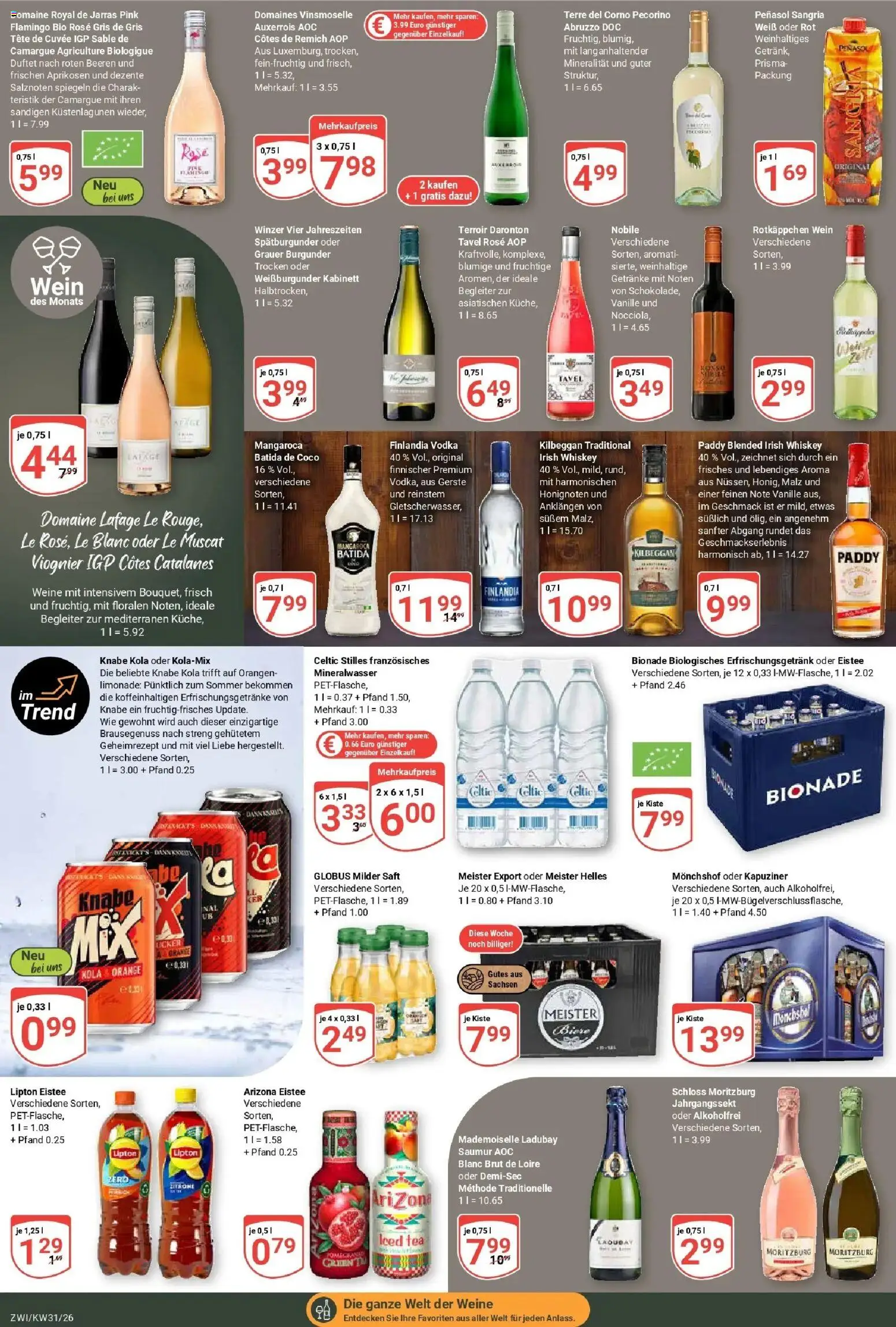 Globus Prospekt Zwickau – gültig ab 27.07.2026 | Seite: 20 | Produkte: Batida de coco, Orangen, Zitrone, Vodka