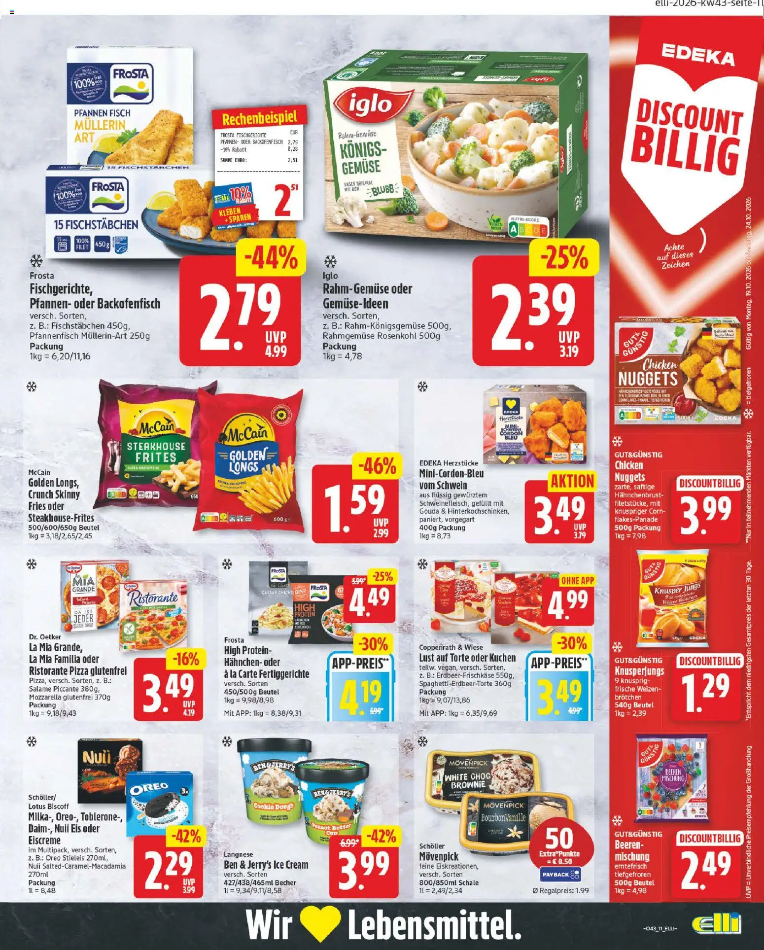 Elli Markt Prospekt Gütersloh – gültig ab 19.10.2026 | Seite: 11 | Produkte: Langnese, Iglo, Fisch, Hahnchenbrust