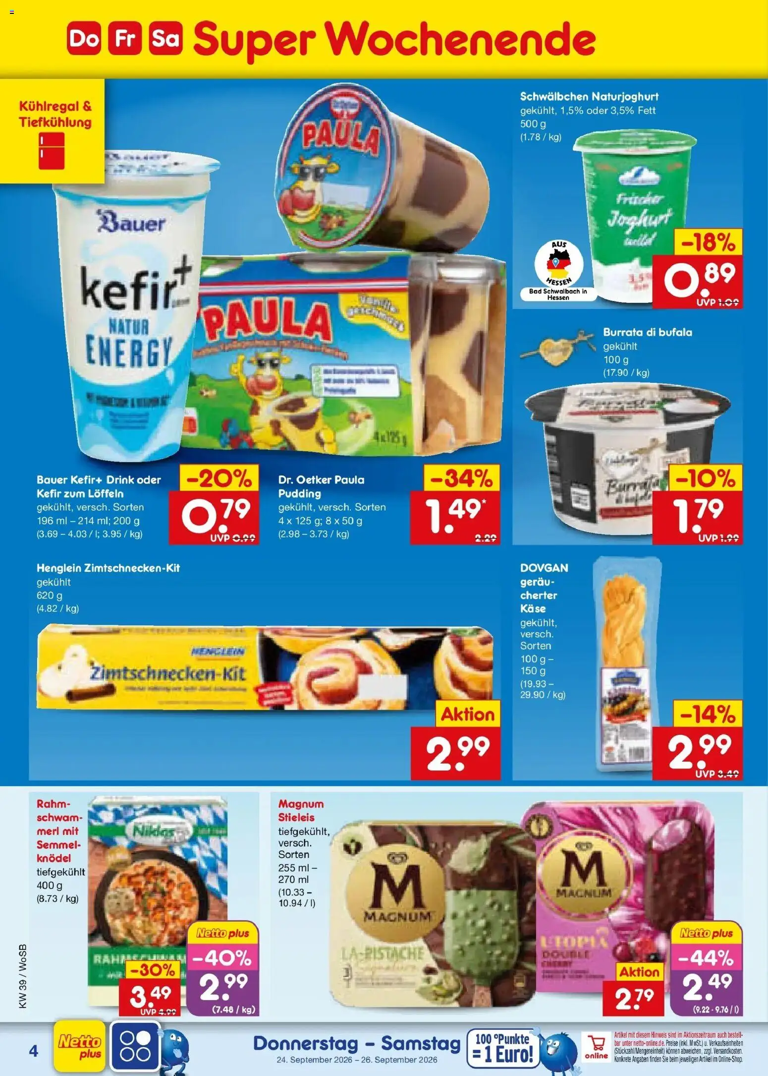 Netto Marken-Discount Prospekt Ludwigshafen-Edigheim – gültig ab 21.09.2026 | Seite: 52 | Produkte: Kefir, Energy, Joghurt, Pudding