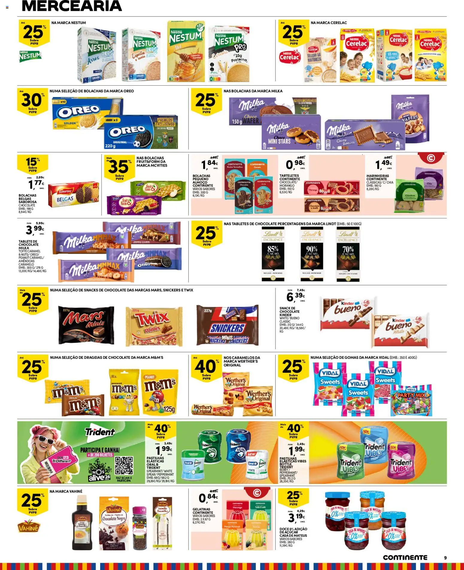 Continente Madeira │ válido de 30/06/2026 | Página: 9 | Produtos: Bolachas, Leite proteina, Leite, Gomas