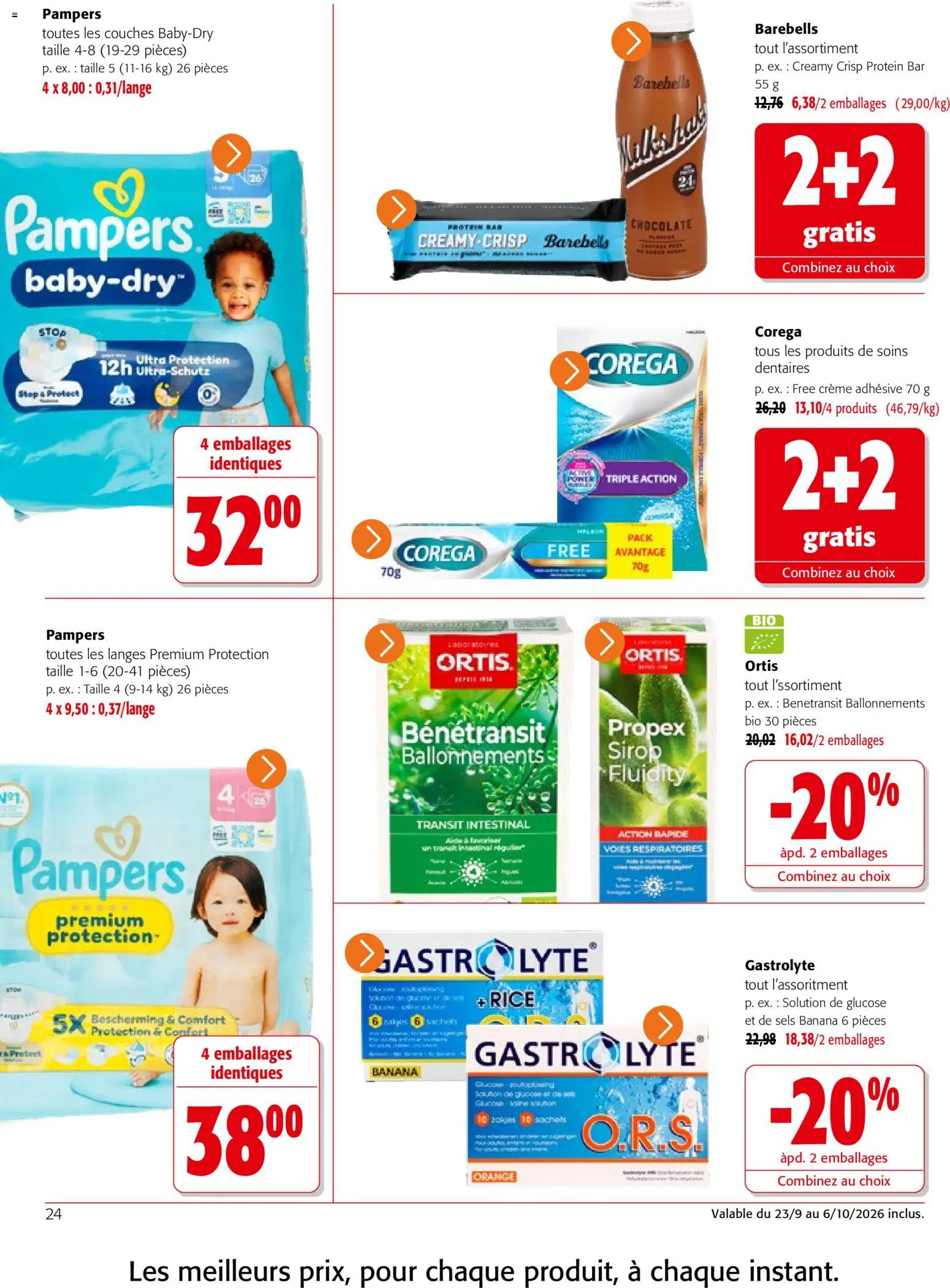 {H1} | Page: 24 | Produits: Couches, Soins dentaires, Sirop, Crème