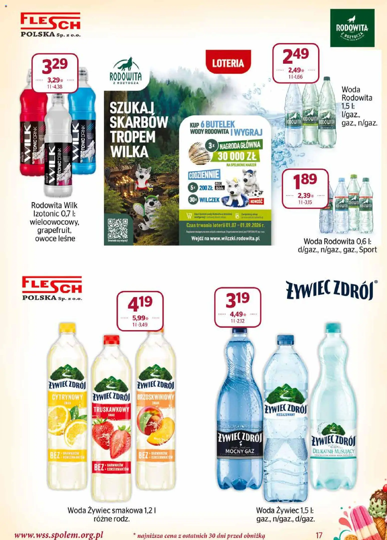 Społem gazetka od 01.08.2026 | Strona: 17 | Produkty: Woda żywiec, Owoce leśne, Woda, Owoce