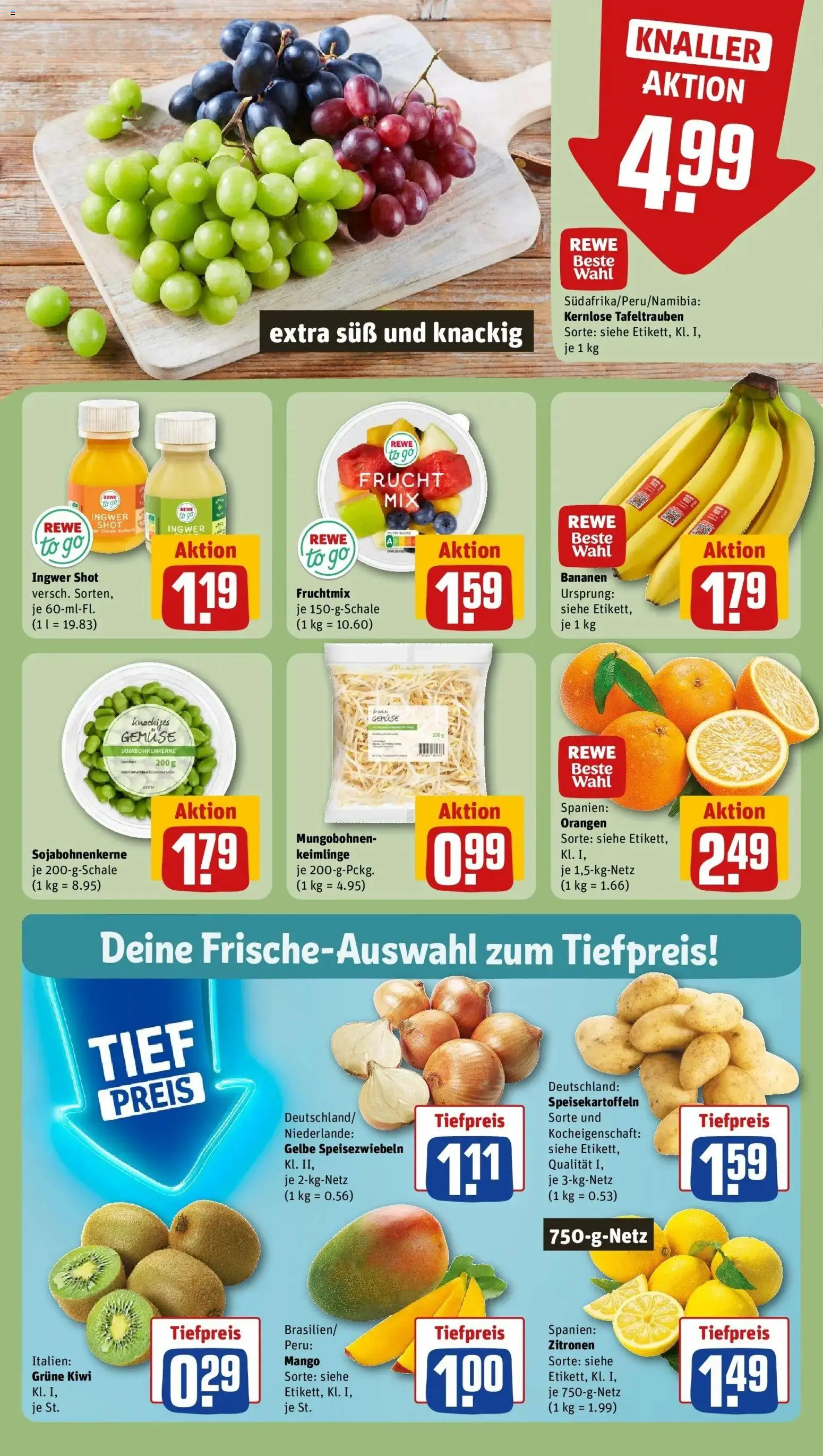 Rewe Prospekt Klein Nordende	 – gültig ab 15.03.2026 | Seite: 8 | Produkte: Gemüse, Mango, Kiwi, Zitronen