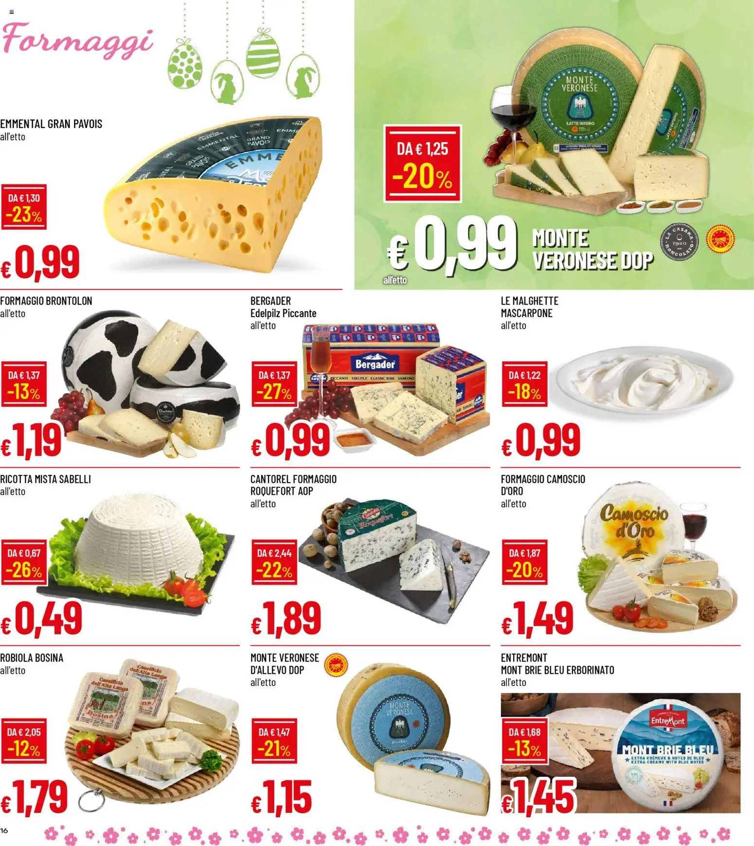 Volantino Galassia del 26.03.2026 | Pagina: 16 | Prodotti: Latte, Mascarpone, Robiola, Emmental