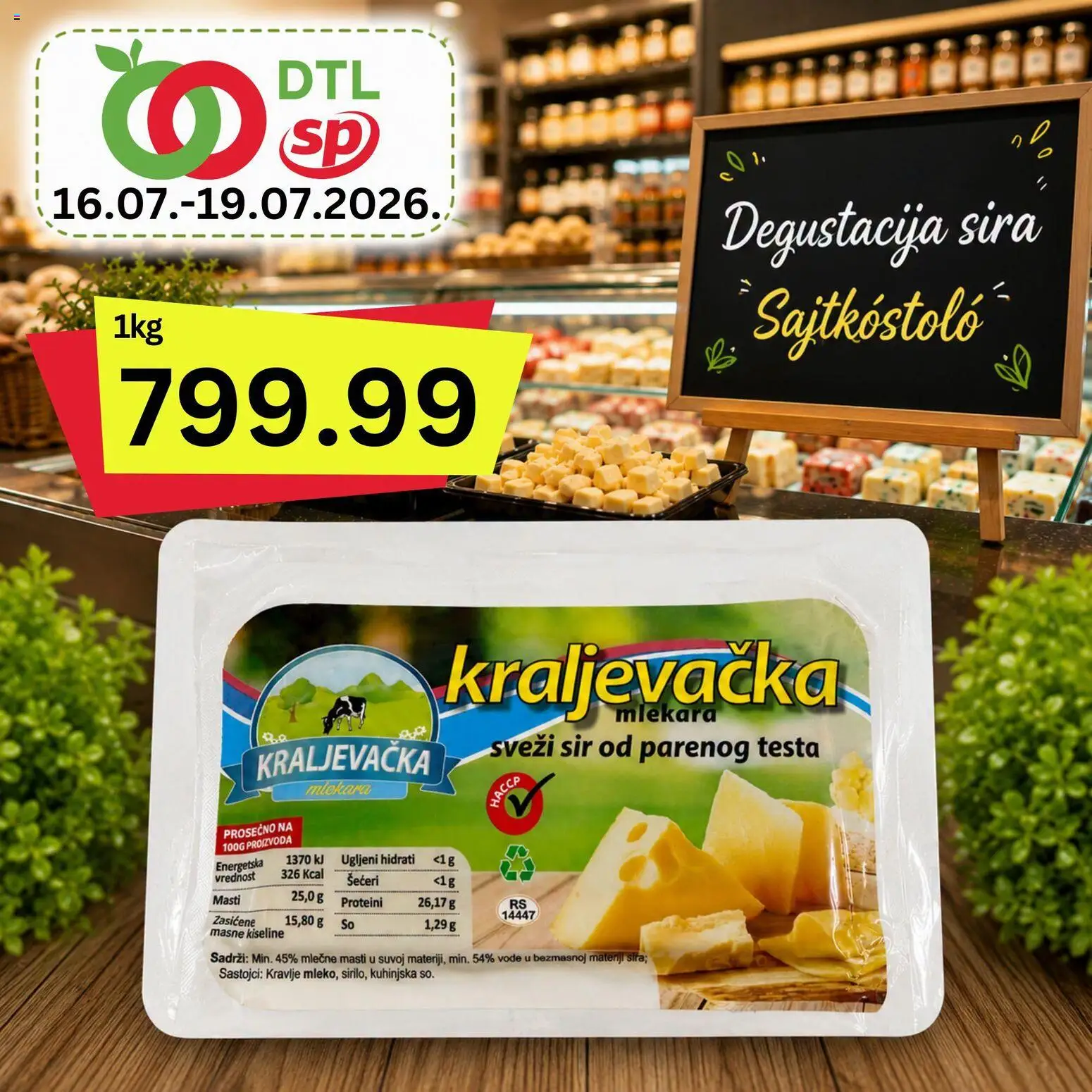 Senta Promet katalog - važi od 16.07.2026 | Strana: 1 | Proizvode: Šećer, Sir