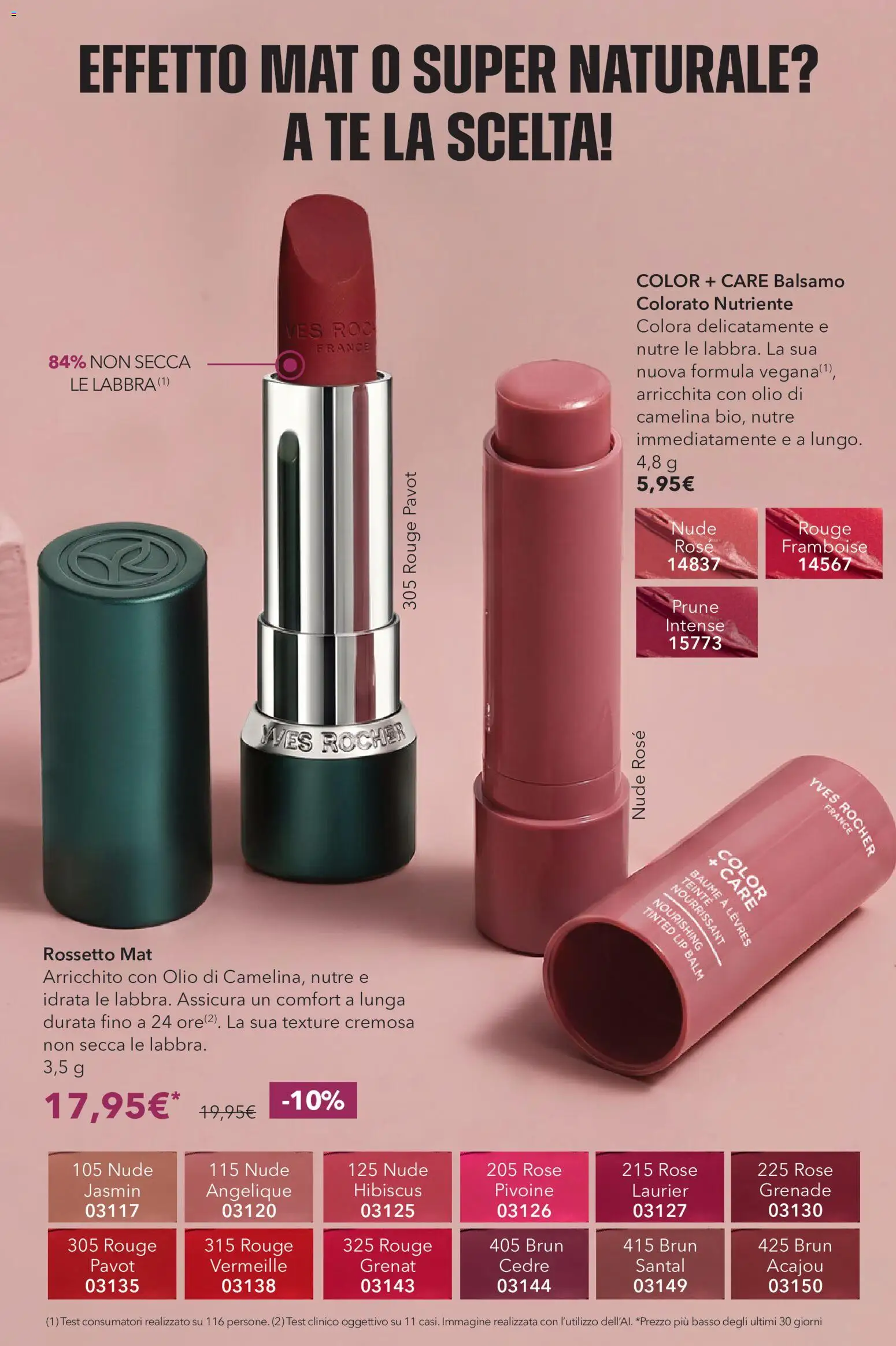Volantino Yves Rocher del 20/10/2026 | Pagina: 21 | Prodotti: Rossetto, Balsamo, Olio, Basso
