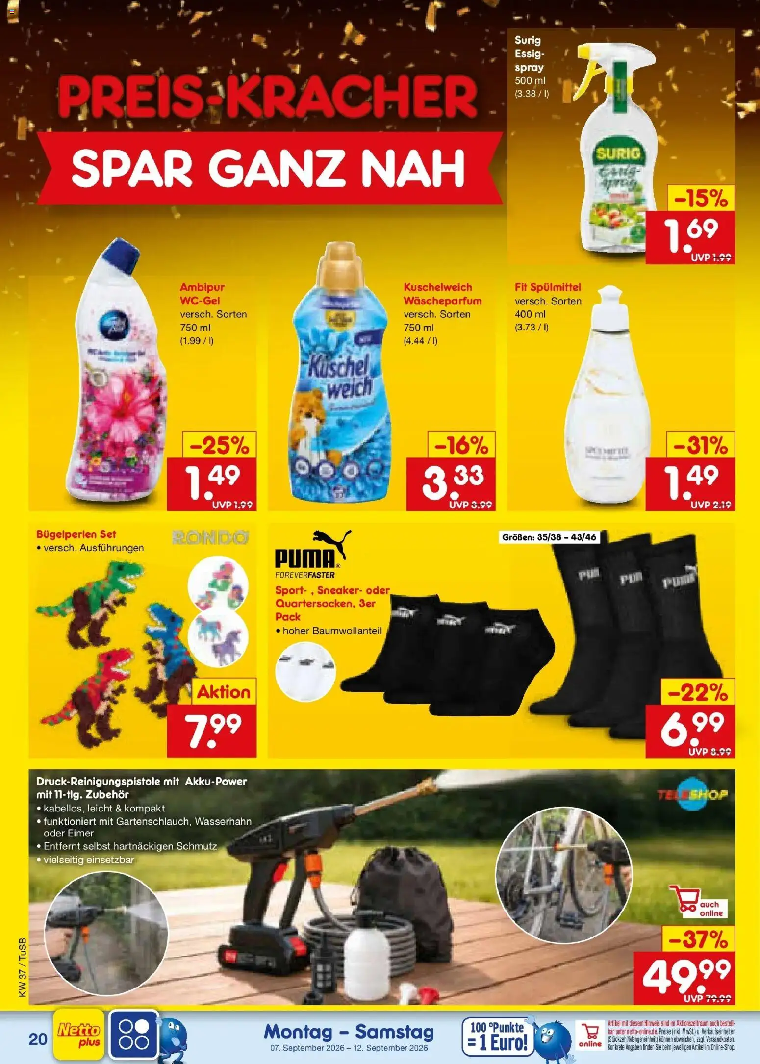 Netto Marken-Discount Prospekt Sindelfingen – gültig ab 07.09.2026 | Seite: 28 | Produkte: Essig, Kuschelweich