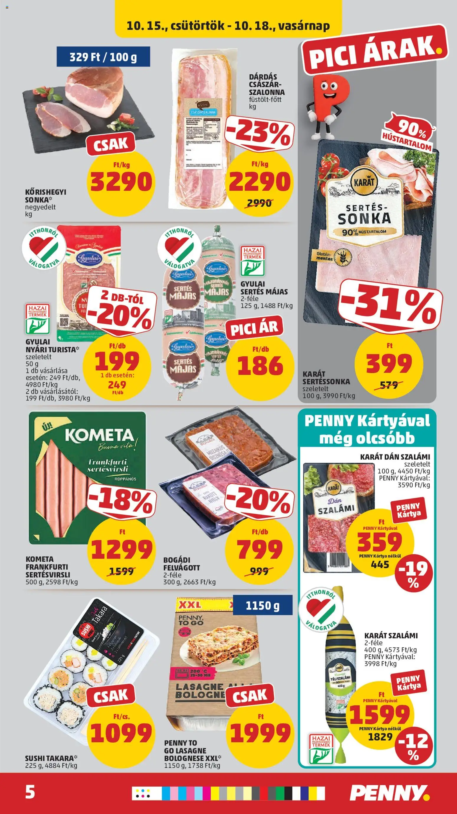 PENNY akciós ujság - amely érvényes a következő dátumtól: 2026.10.15. | Oldal: 5