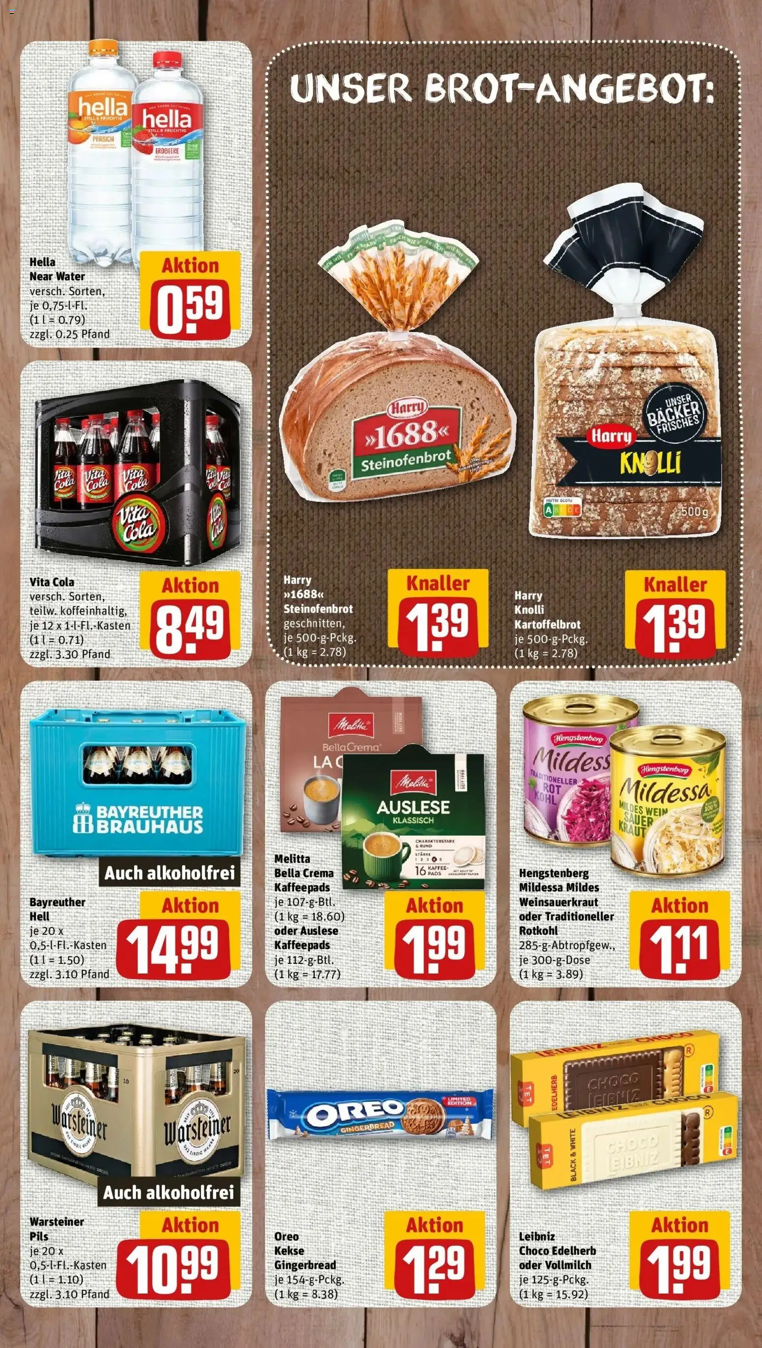 REWE Prospekt ab 12.10.2026 zum Blättern » Angebote | Seite: 8 | Produkte: Kaffeepads, Rotkohl, Pfirsich, Kraut