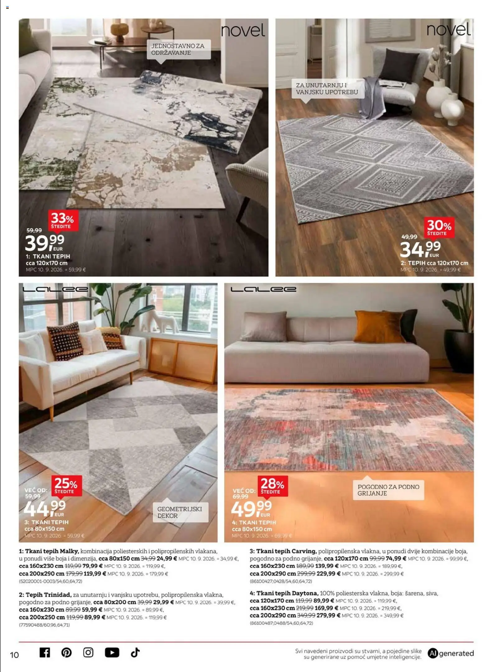 Lesnina katalog | vrijedi od 01.09.2026 | Stranica: 10 | Proizvodi: Tepih