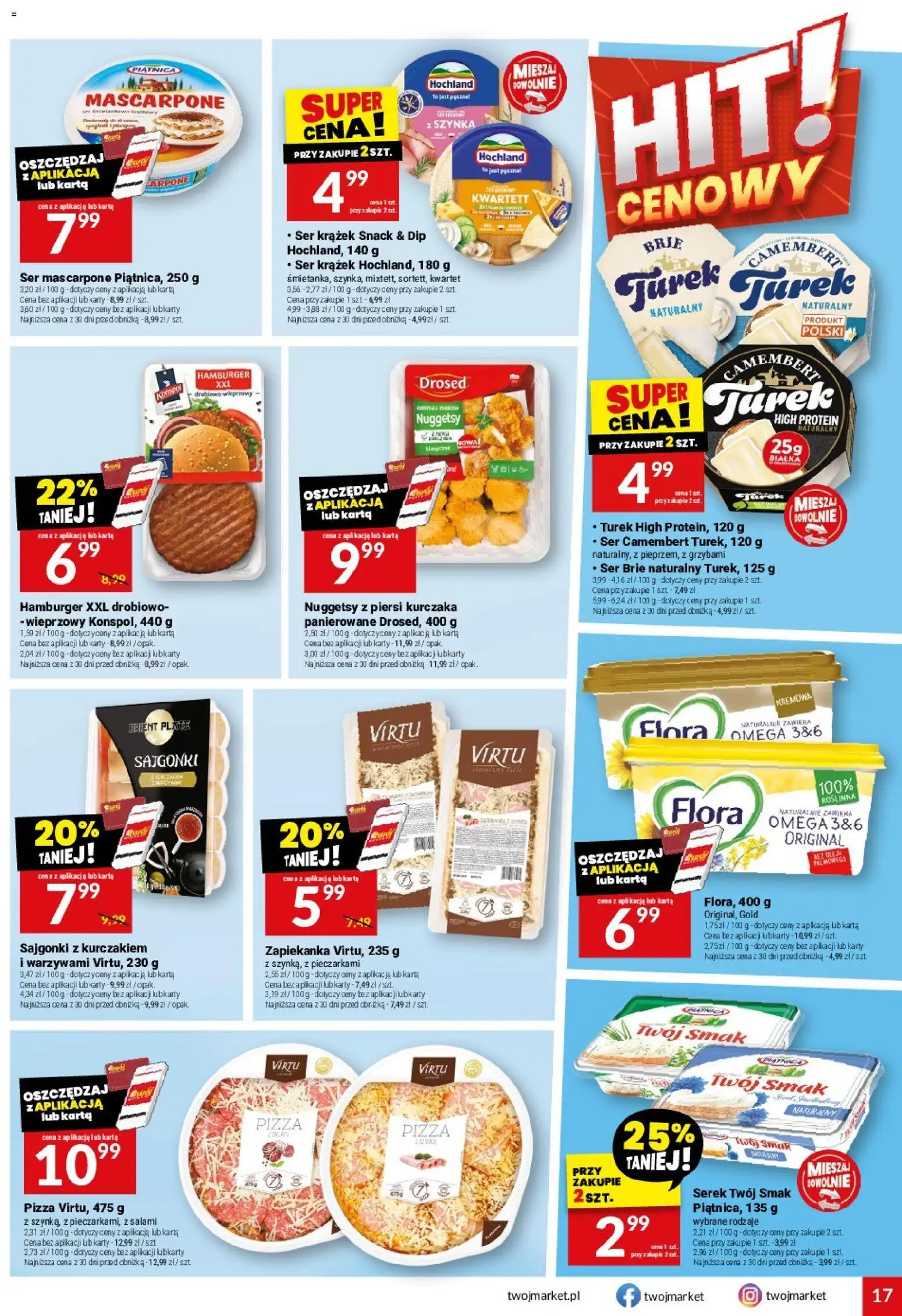 Twój Market gazetka od 16.09.2026 | Strona: 17 | Produkty: Camembert, Omega, Ser mascarpone, Ser brie