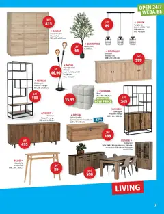 Weba folder - Voorbeeld van een folder van Weba, geldig van 10/09/2026 | Pagina: 7 | Producten: Tafel, Dressoir, Lamp, Mango