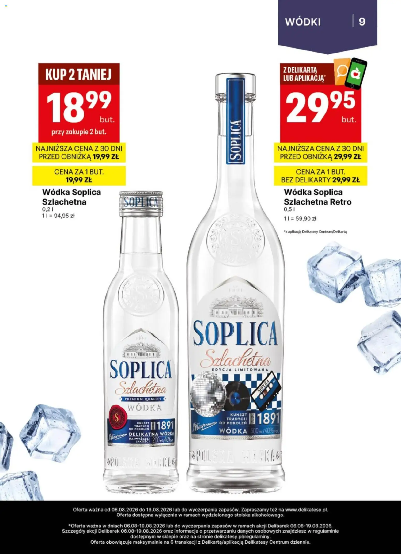 Delikatesy Centrum gazetka - DeliBarek od 06.08.2026 | Strona: 9 | Produkty: Soplica wódka, Delikatesy, Wódka