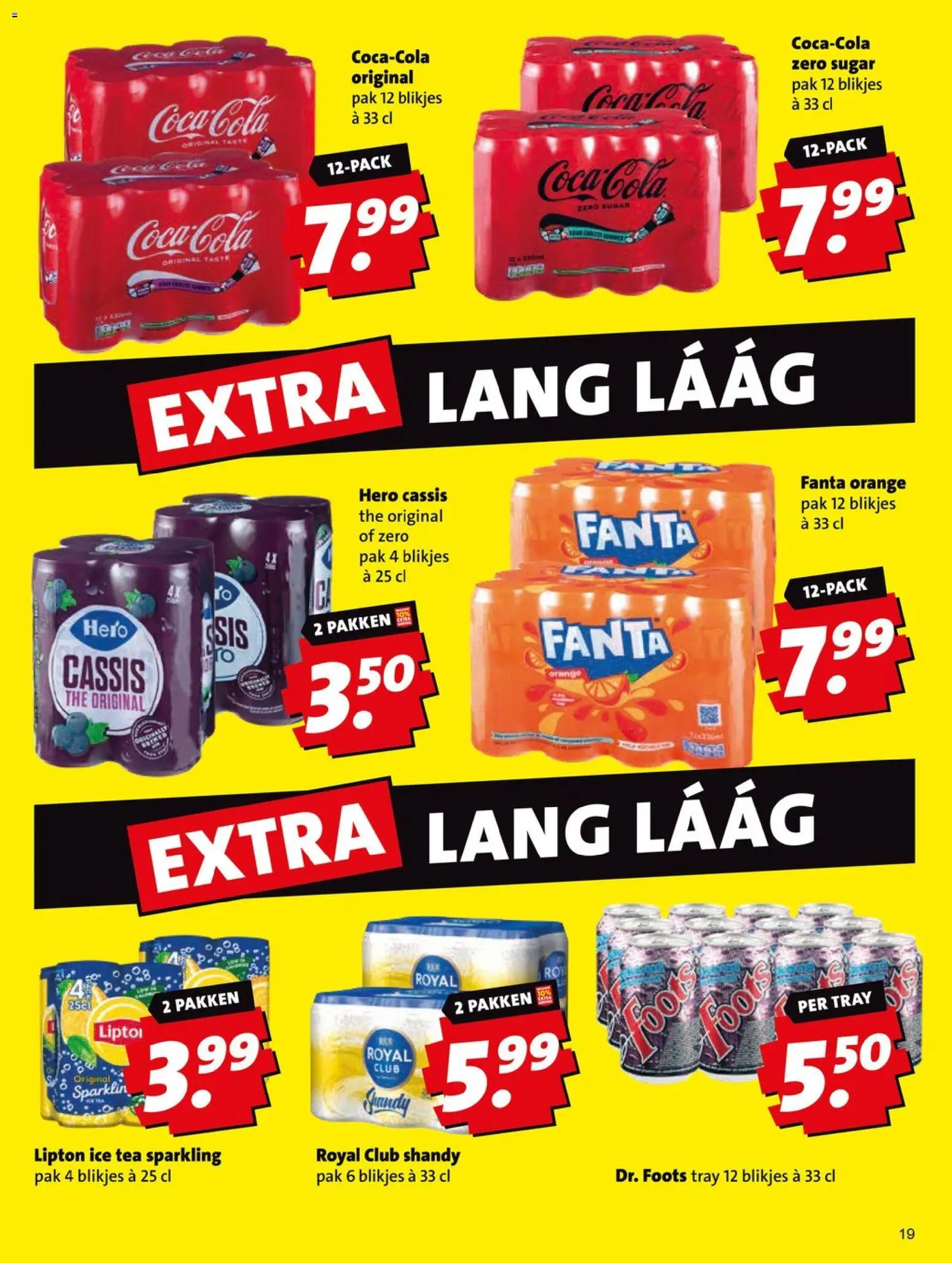 {H1} | Pagina: 19 | Producten: Coca Cola, Fanta, Cassis